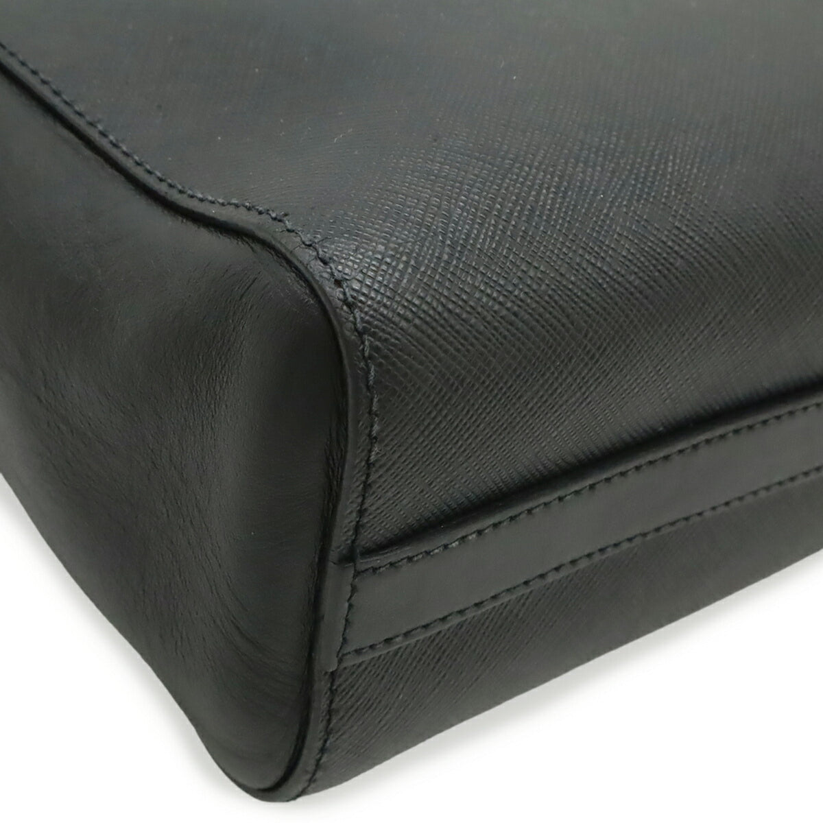 Prada Saffiano Black Nero Leather Handbag Shoulder Bag (Pre-Owned)