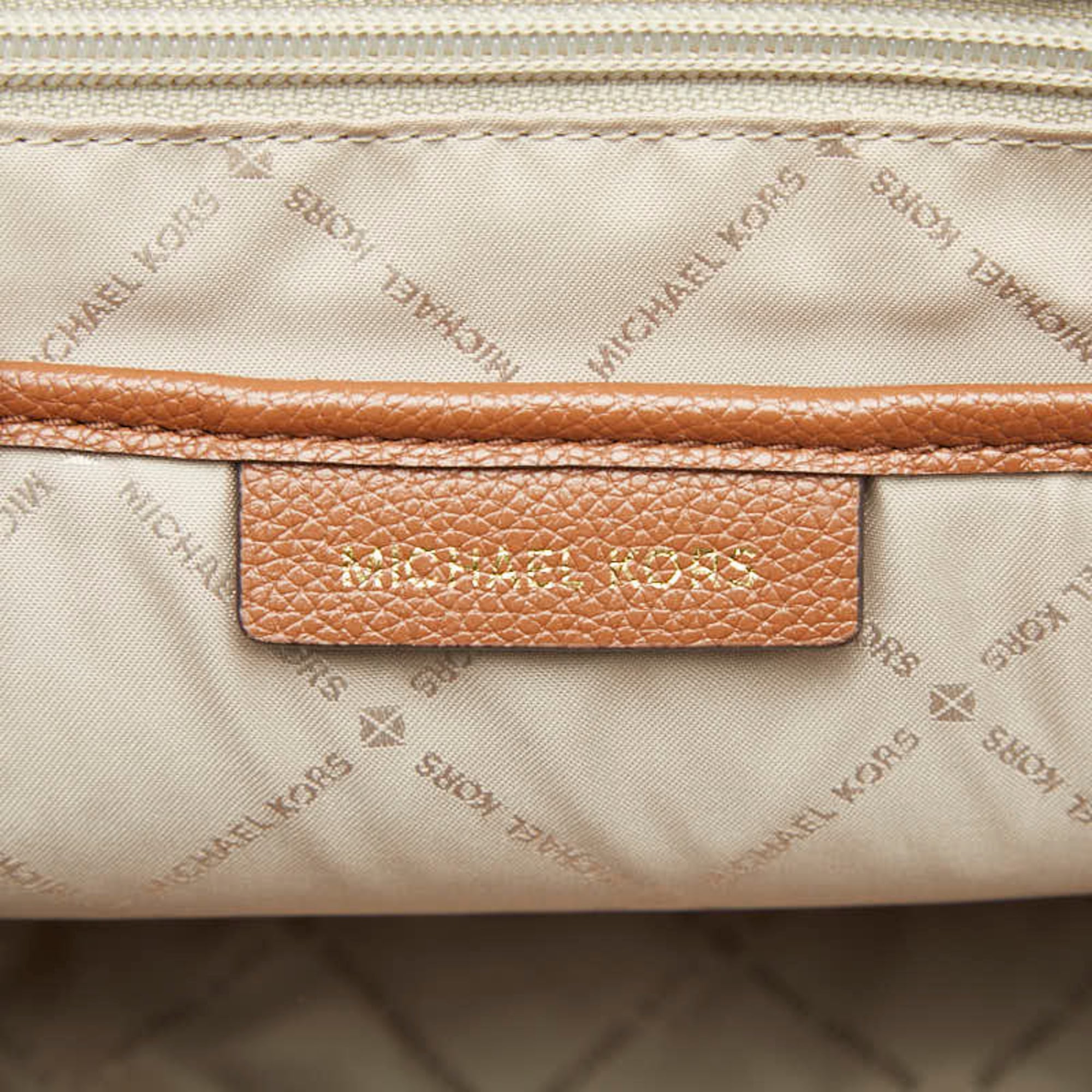 Michael Kors Brown Pvc Leather Backpack (Pre-Owned)