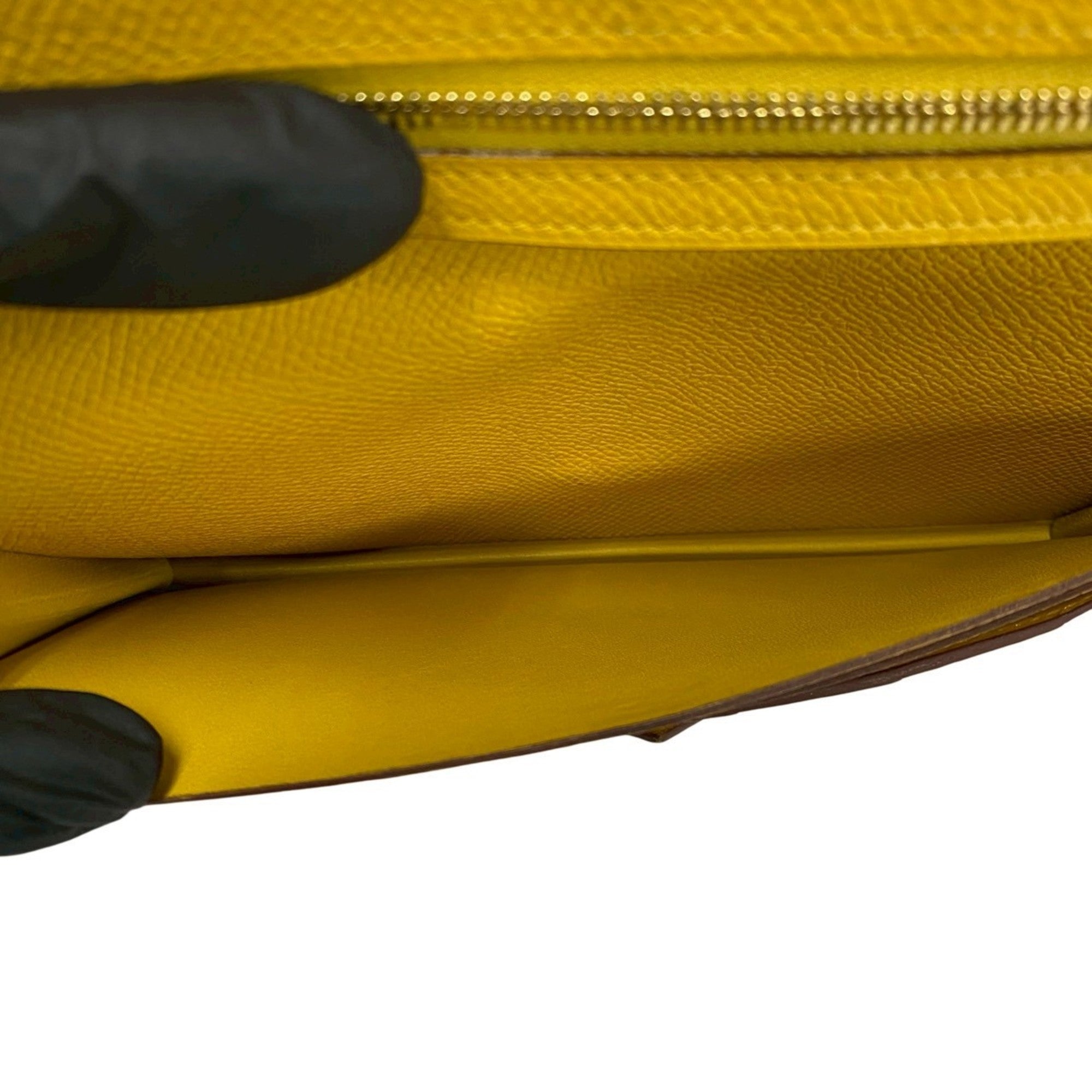 Hermes Yellow Epsom Leather Long Wallet (Bi-Fold) (Pre-Owned)