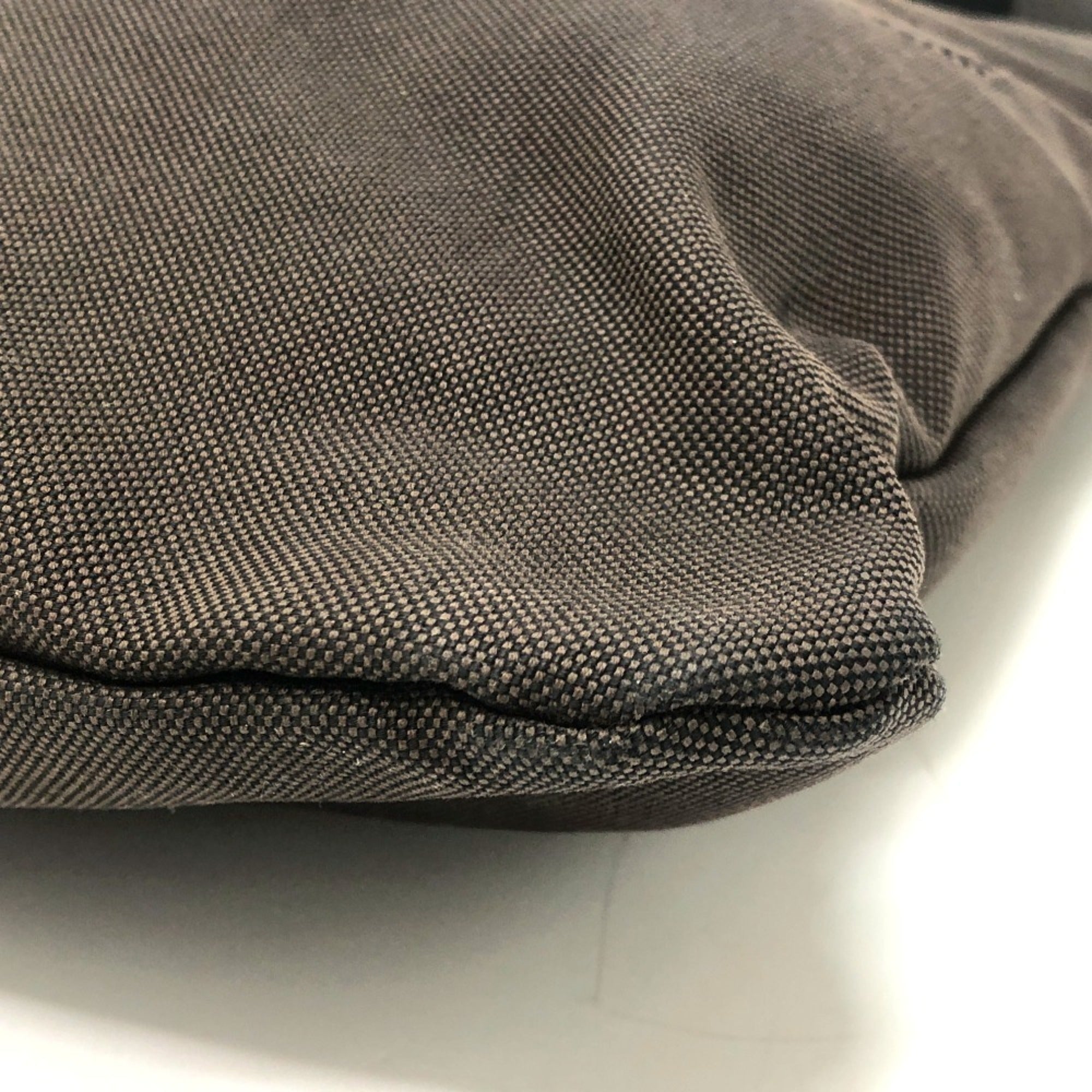 Prada Brown Canvas Pochette Shoulder Bag (Pre-Owned)