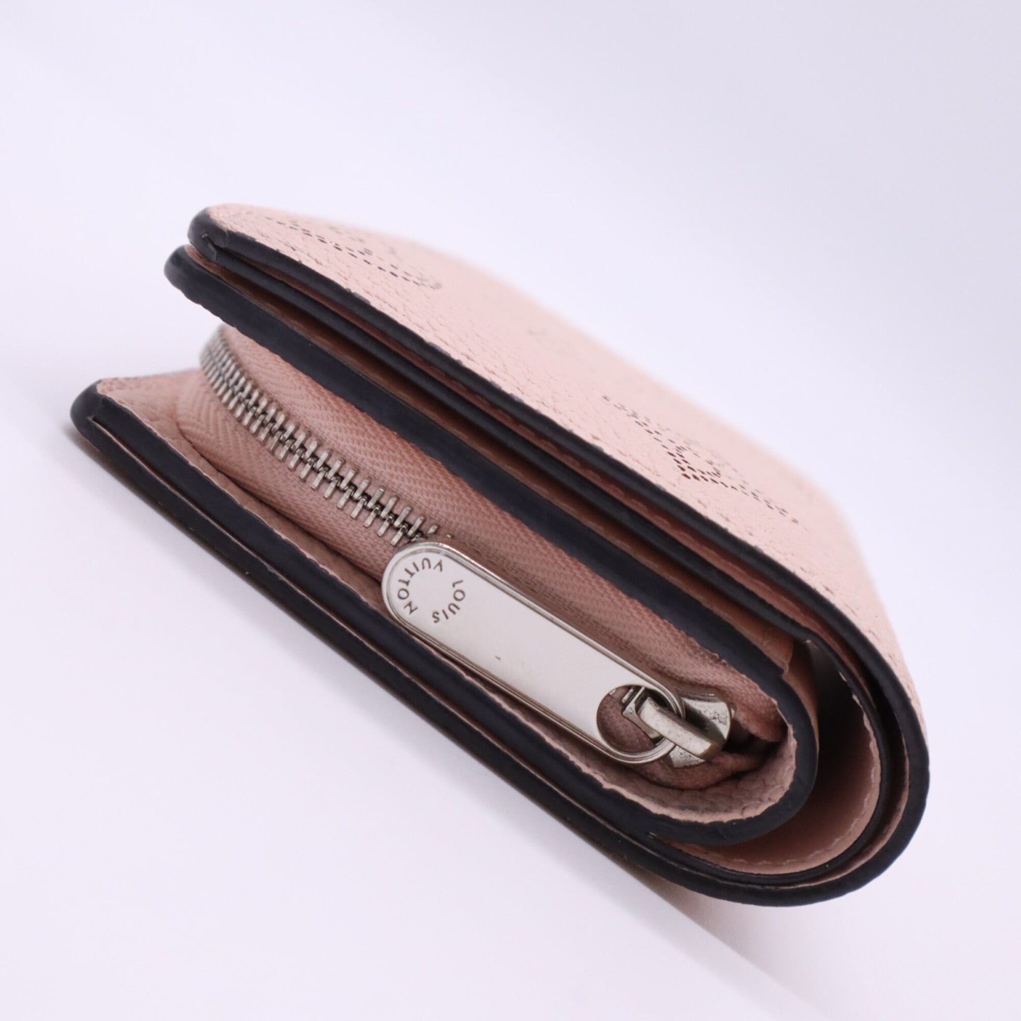 Louis Vuitton Mahina Pink Leather Wallet (Bi-Fold) (Pre-Owned)