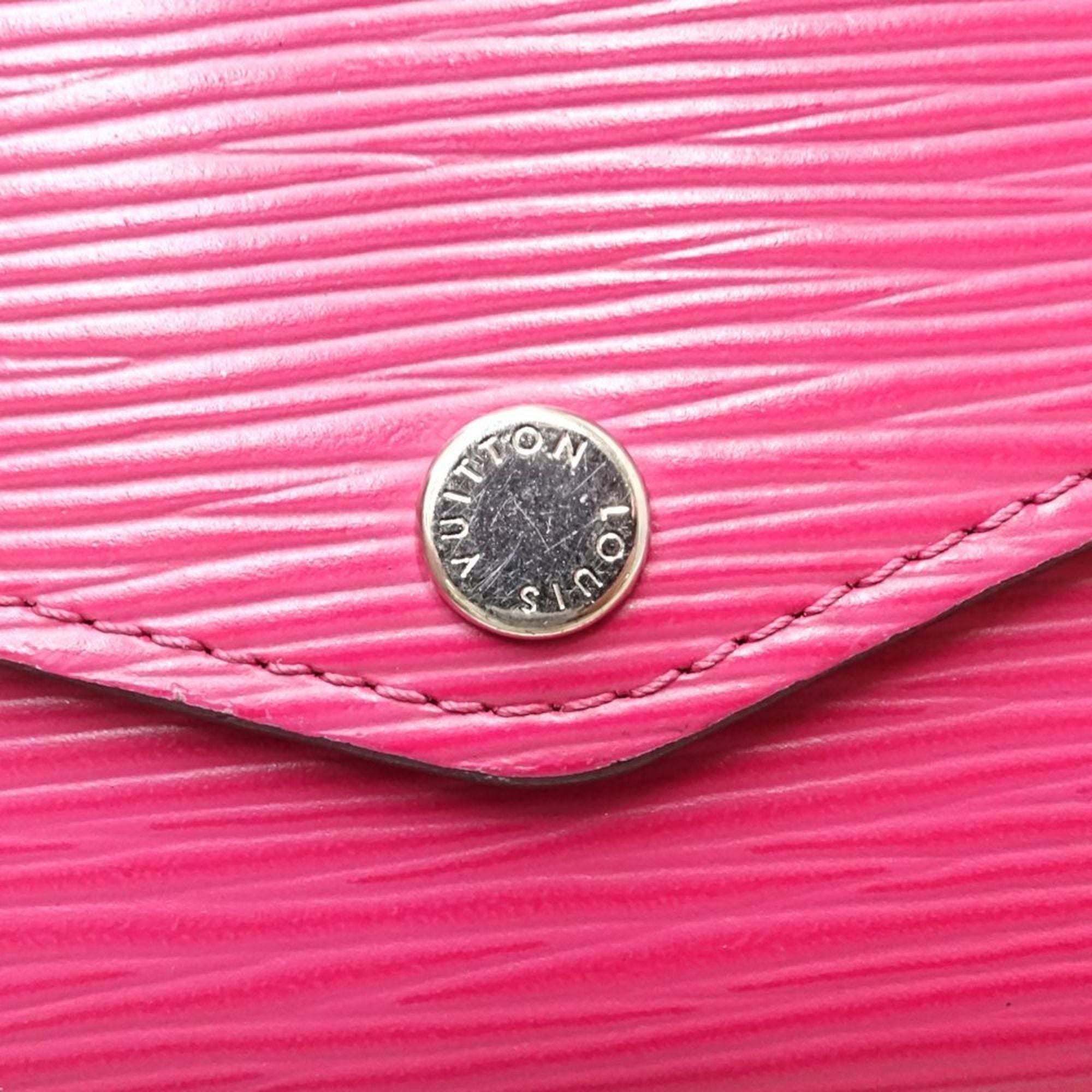 Louis Vuitton Hot Pink Leather Long Wallet (Bi-Fold) (Pre-Owned)