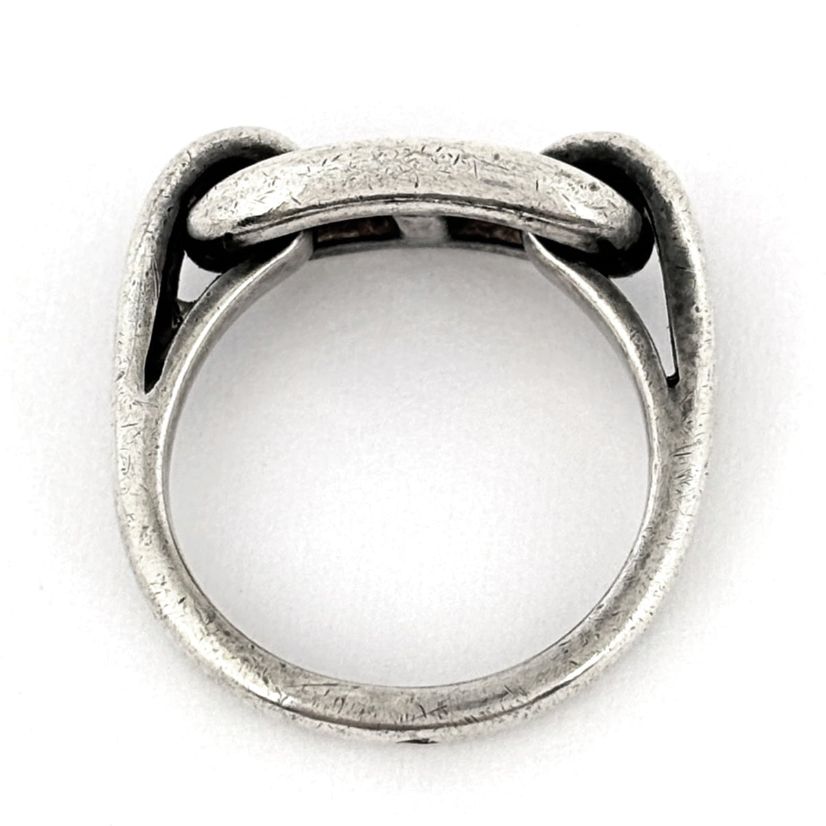Hermes Silver Silver 925 Band Ring (Pre-Owned)