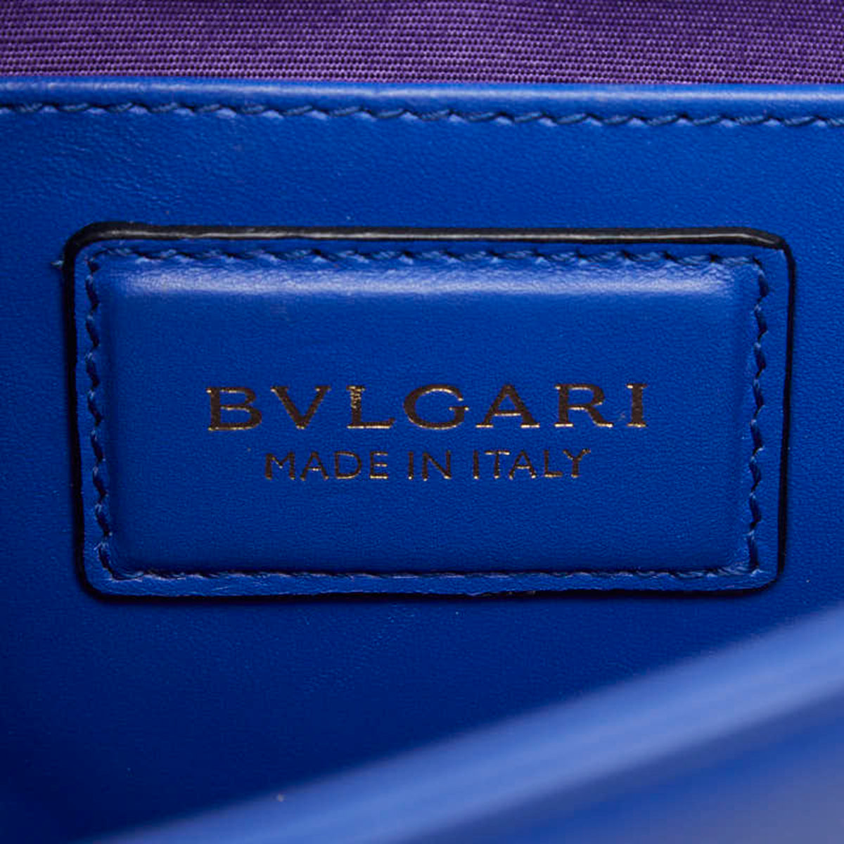 Bvlgari Blue Leather Shoulder Bag (Pre-Owned)