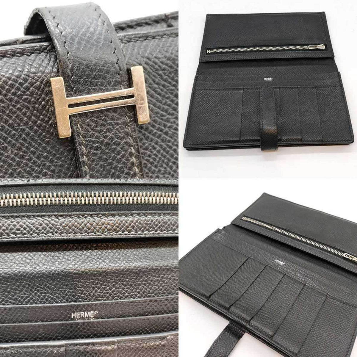 Hermes Dark Gray Epsom Leather Wallet (Bi-Fold) (Pre-Owned)