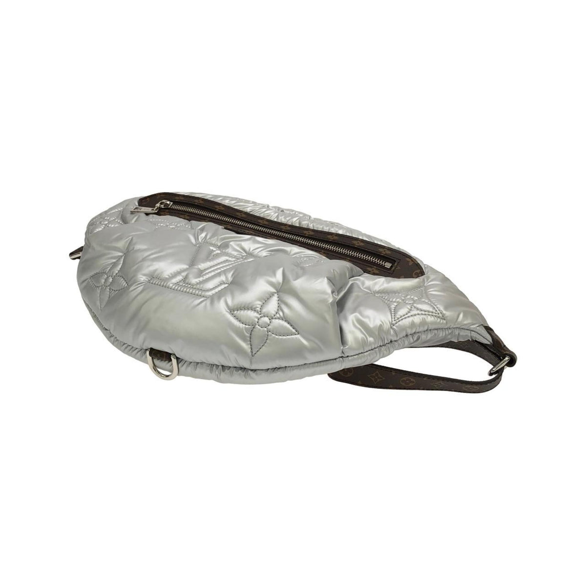 Louis Vuitton Silver Nylon Handbag (Pre-Owned)