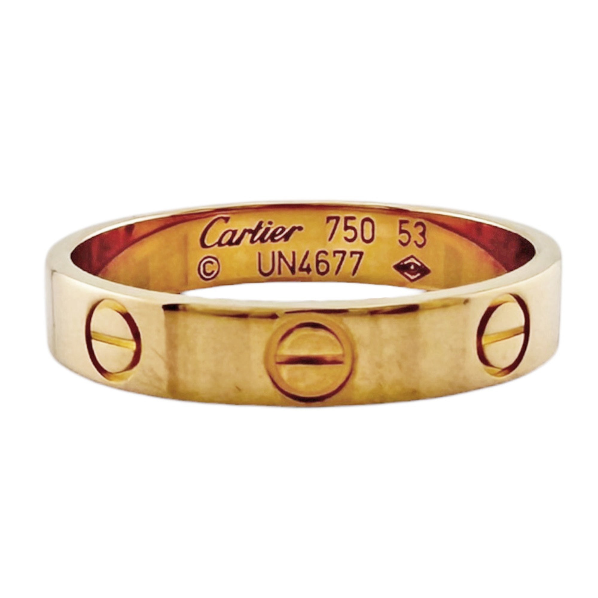 Cartier Love Pink Gold (18K) Band Ring (Pre-Owned)