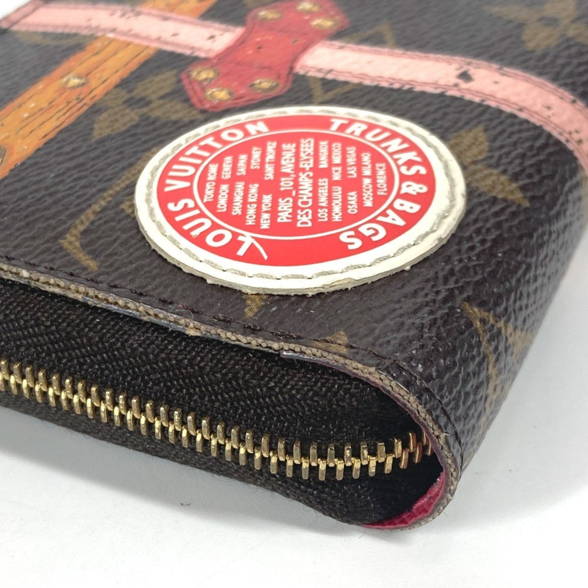 Louis Vuitton Monogram Brown Pink Monogram Coin Purse/Coin Case (Pre-Owned)