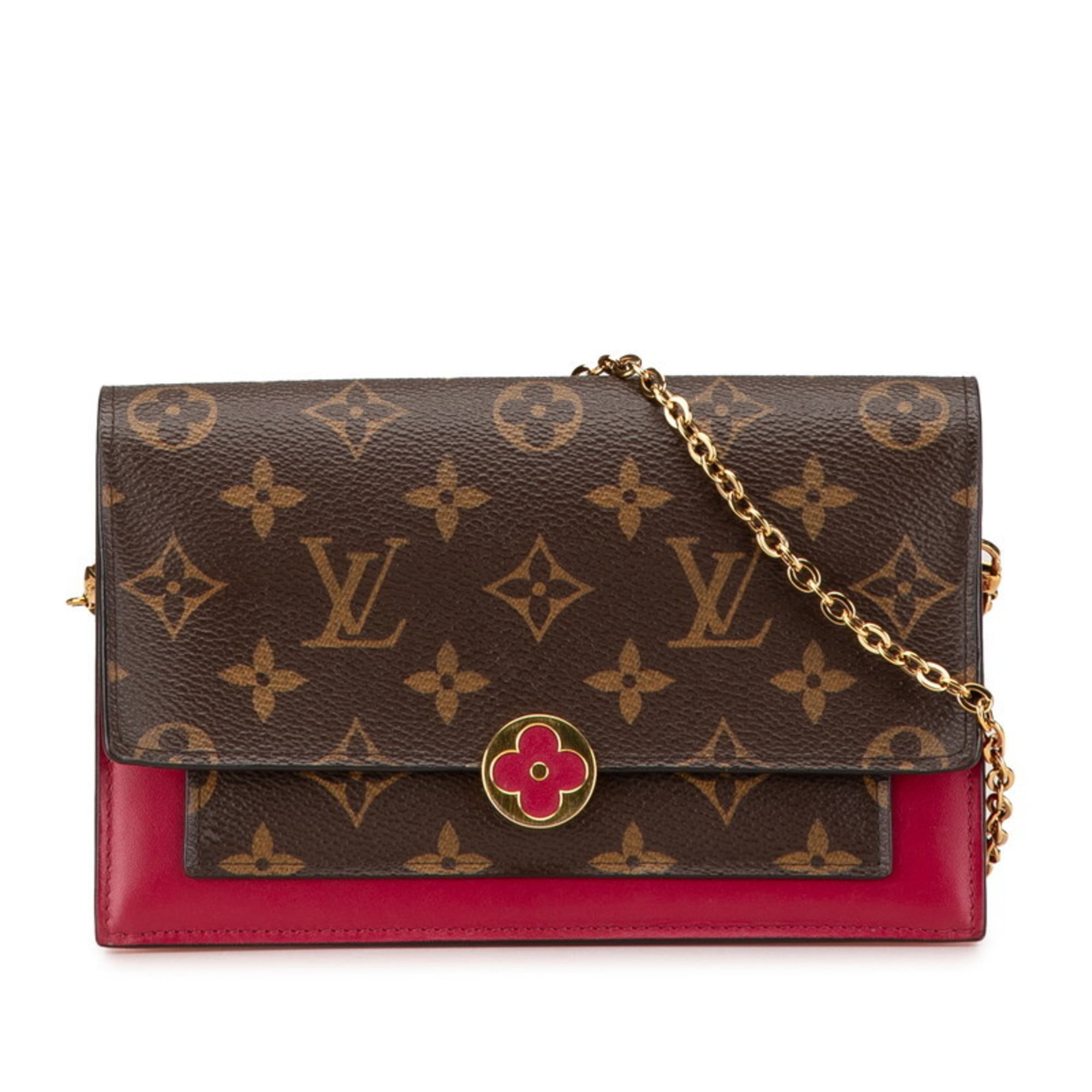 Louis Vuitton Monogram Brown Fuchsia Monogram Monogram Shoulder Bag (Pre-Owned)