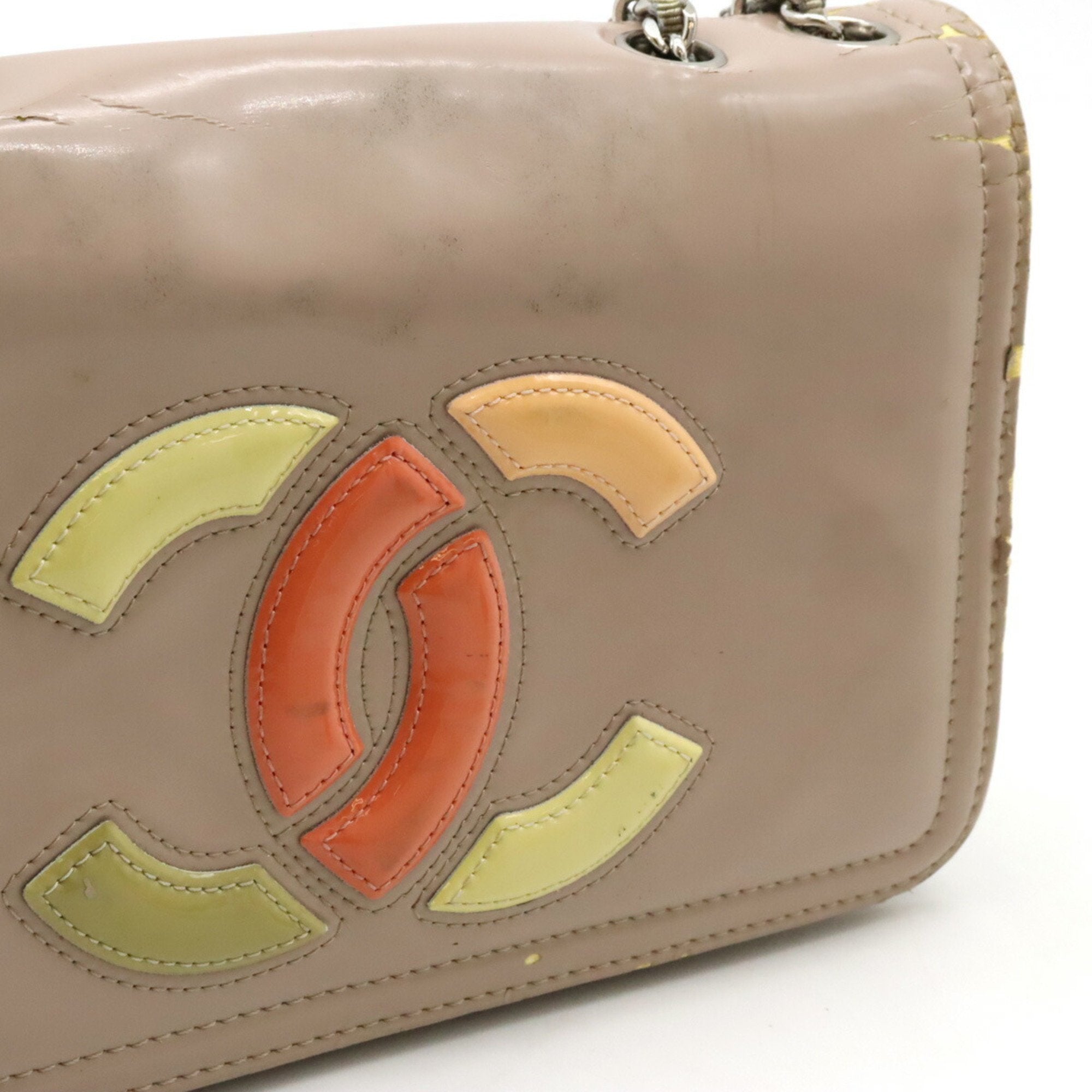 Chanel Multi-Color Leather Shoulder Bag Tote Bag (Pre-Owned)