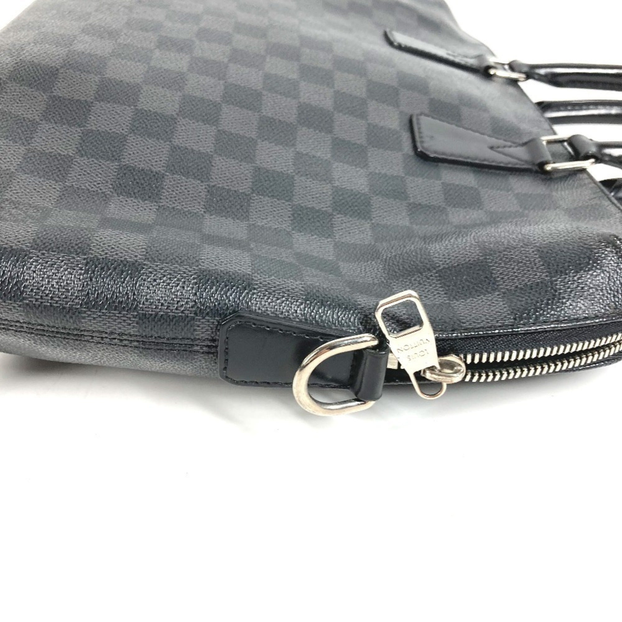 Louis Vuitton Black Damier Graphite Canvas Briefcase Handbag (Pre-Owned)