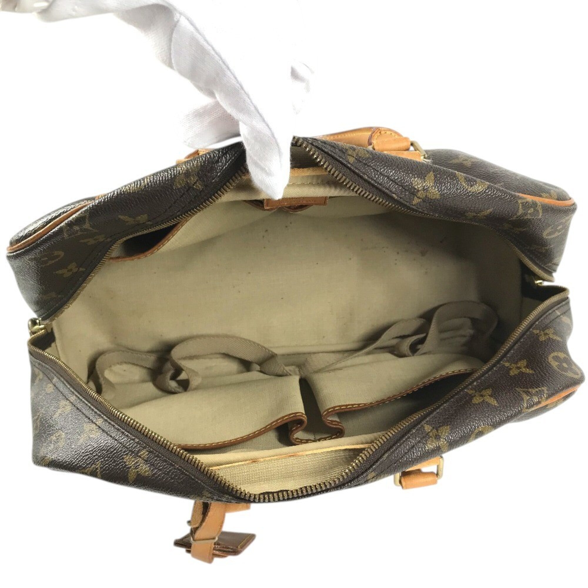 Louis Vuitton Brown Monogram Canvas Boston Bag Handbag Tote Bag (Pre-Owned)
