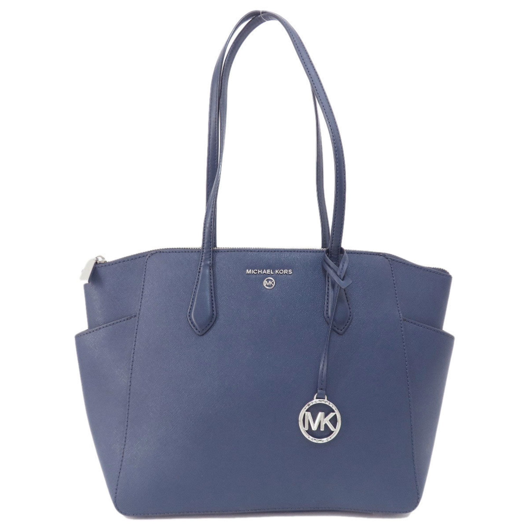 Michael Kors Navy Leather Tote Bag (Pre-Owned)