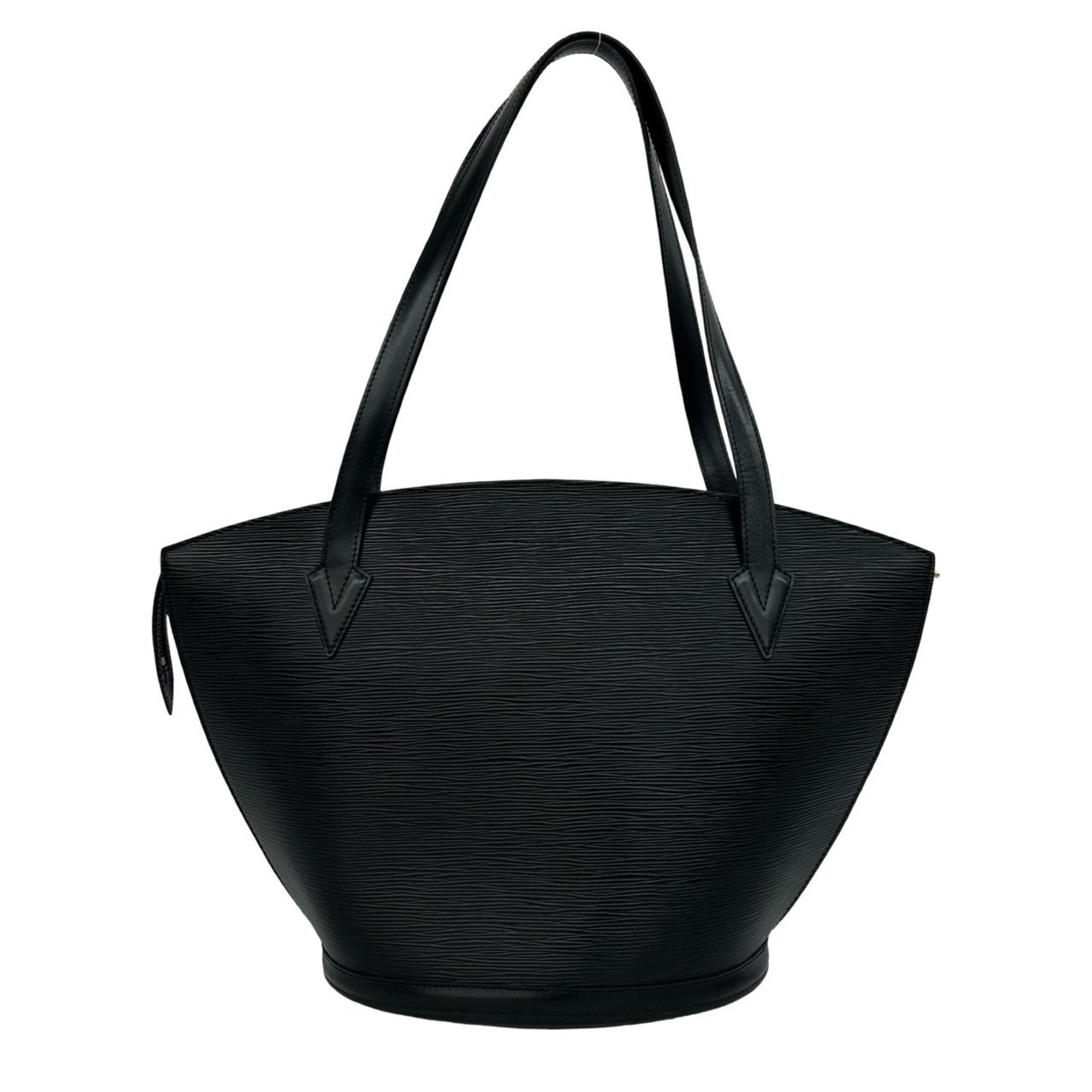 Louis Vuitton Black Leather Shoulder Bag Tote Bag (Pre-Owned)