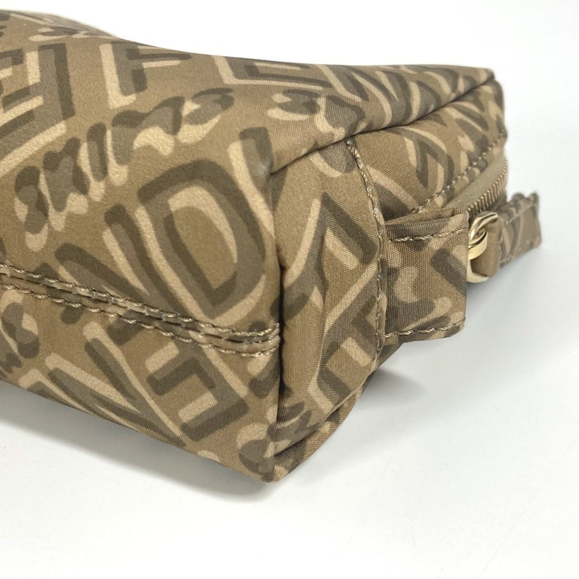 Fendi Beige Nylon Pouch (Pre-Owned)