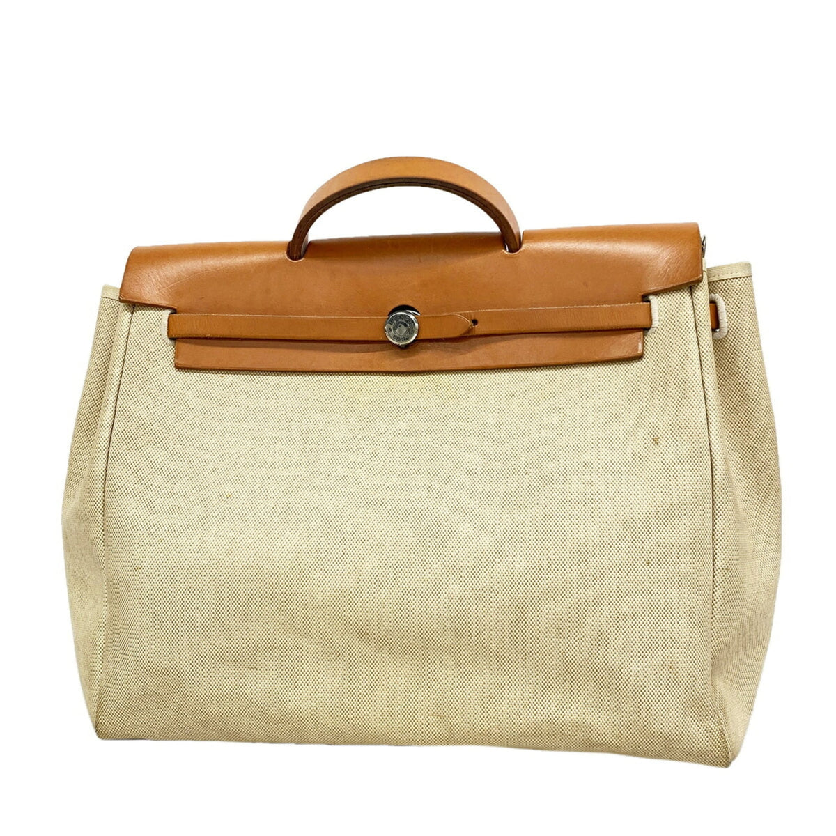 Hermes Natural Toile H Handbag (Pre-Owned)