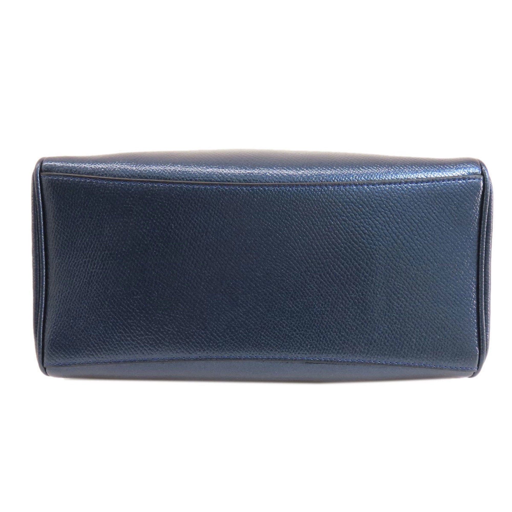 Coach Blue Metallic Leather Handbag (Pre-Owned)