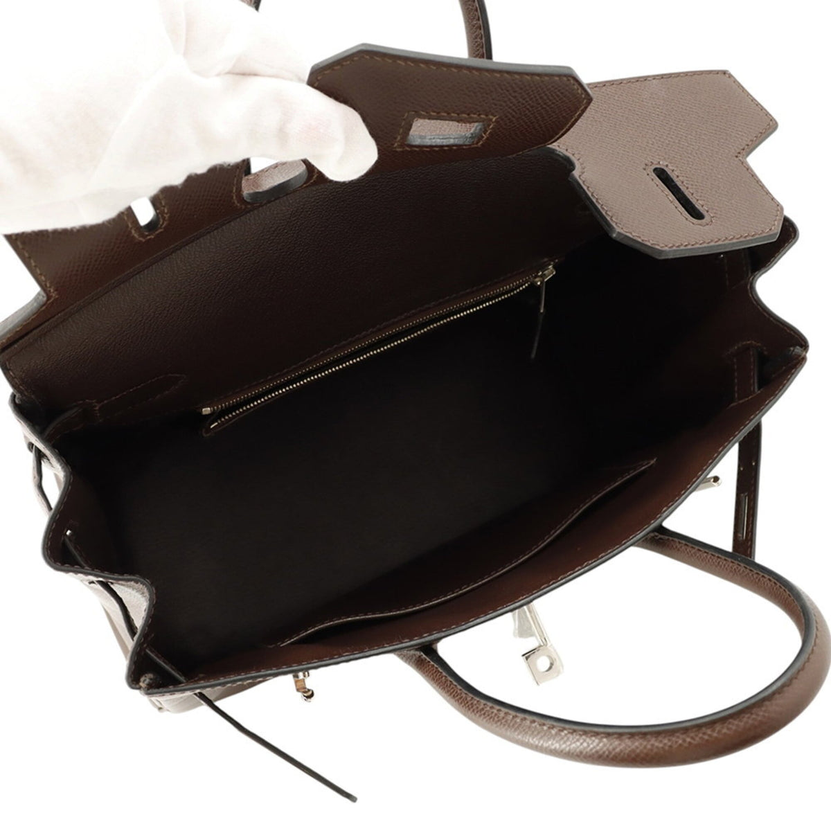 Hermes Chocolat Epsom Leather Handbag (Pre-Owned)