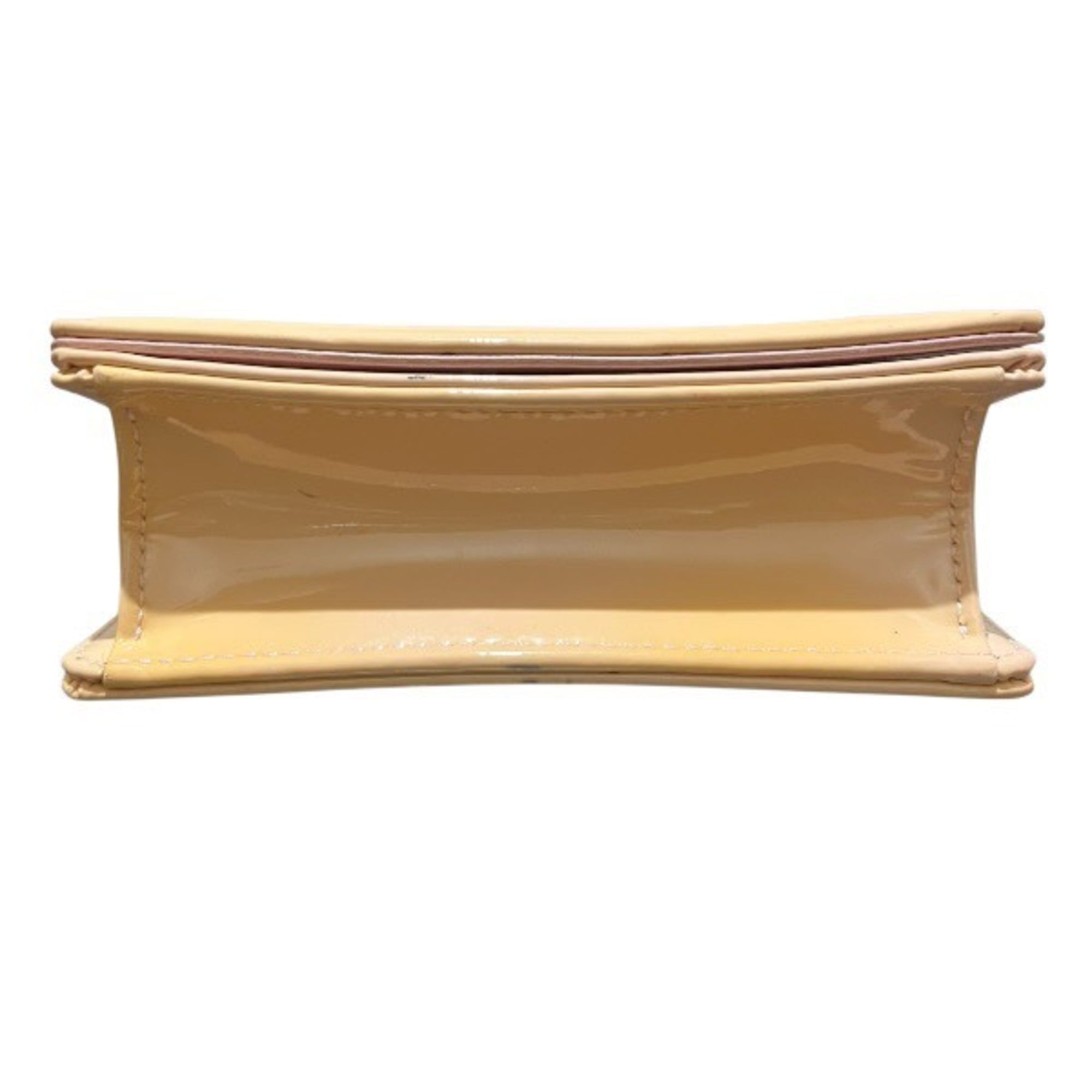 Christian Dior Beige Patent Leather Handbag Shoulder Bag (Pre-Owned)