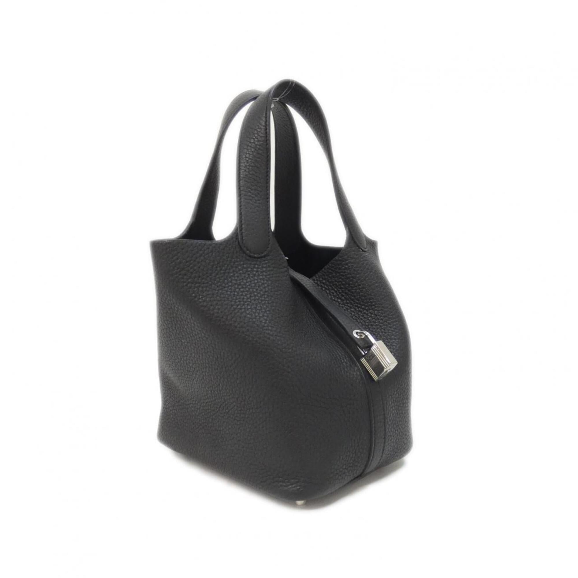 Hermes Black Taurillon Clemence Leather Handbag (Pre-Owned)