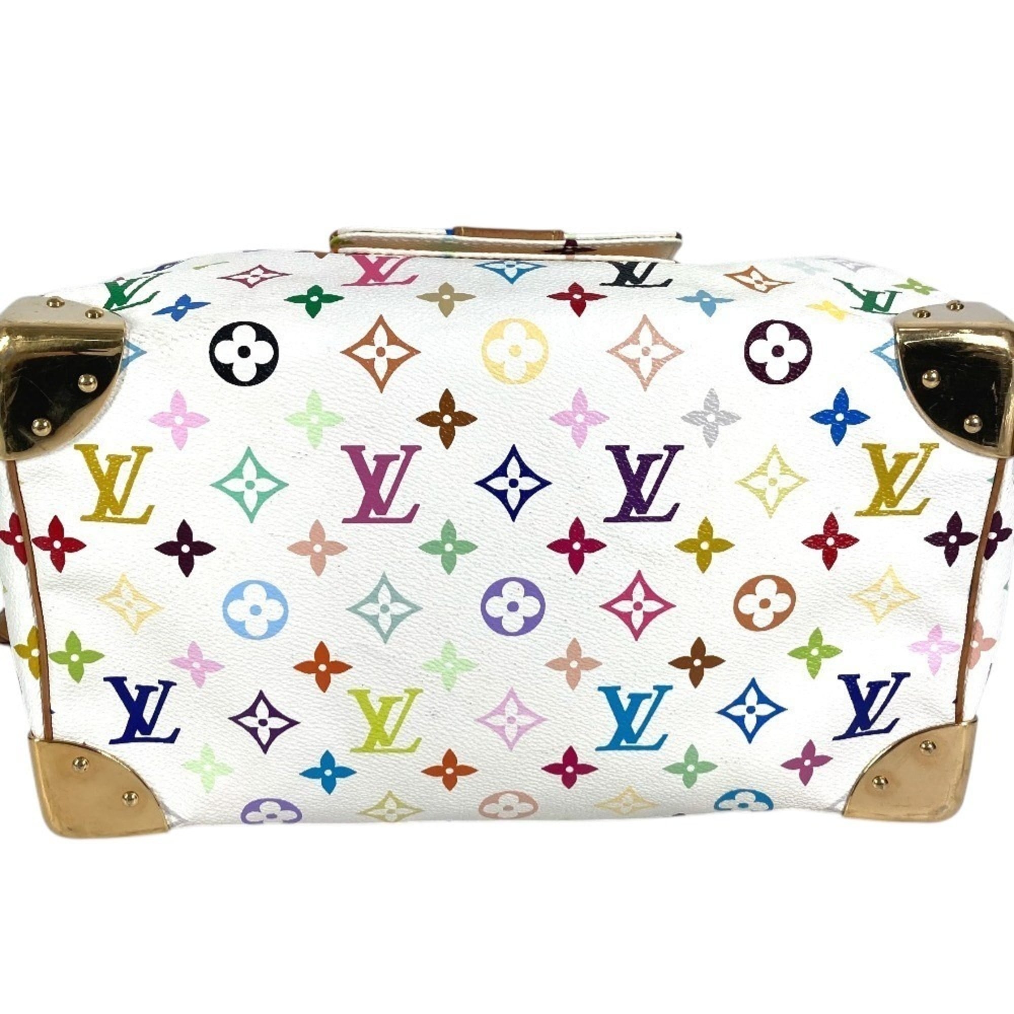 Louis Vuitton Blanc Multi-Color Monogram Multicolore Boston Bag Handbag (Pre-Owned)