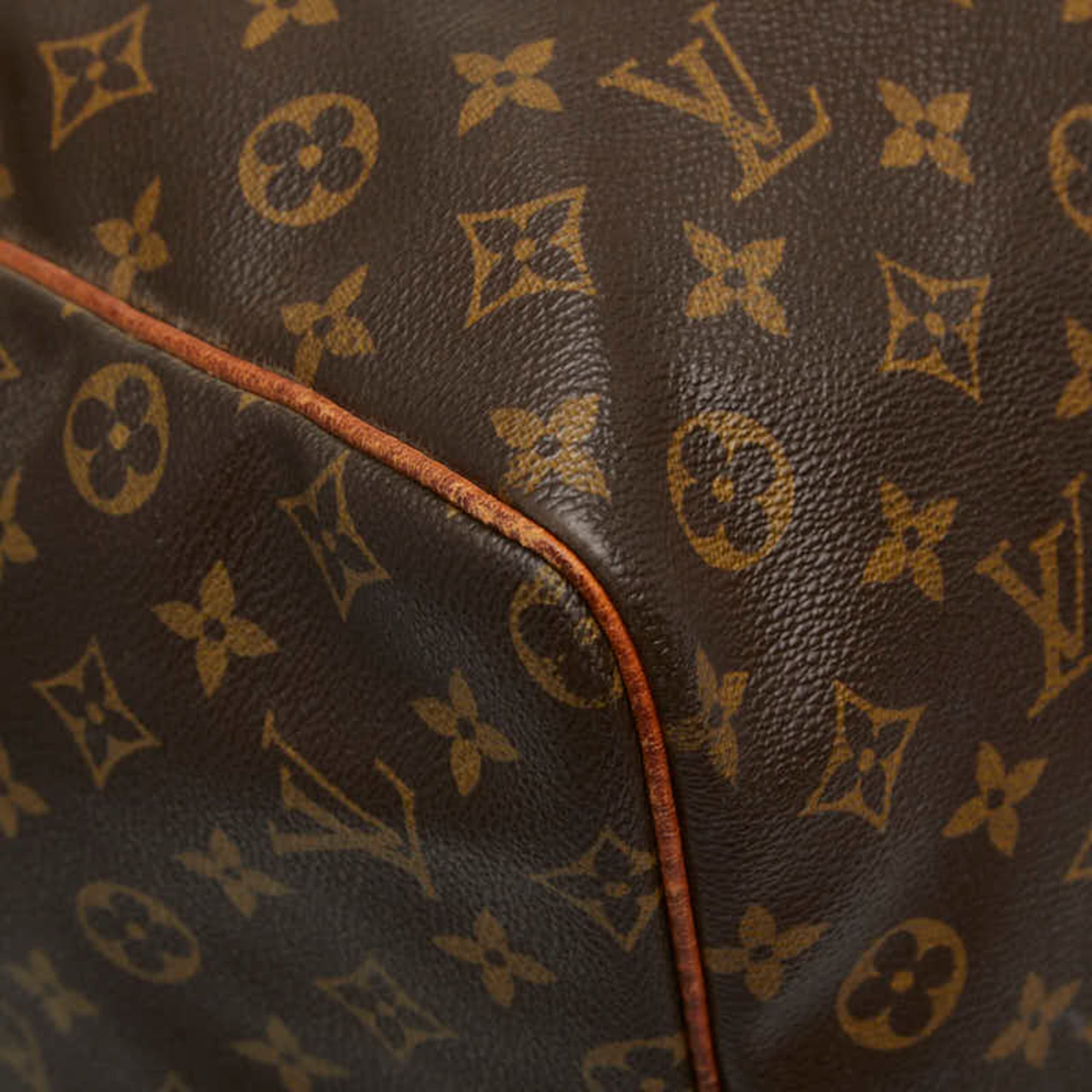Louis Vuitton Brown Pvc Leather Boston Bag (Pre-Owned)