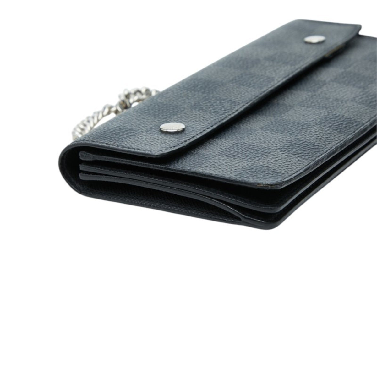 Louis Vuitton Black Pvc Leather Chain/Shoulder Wallet (Pre-Owned)