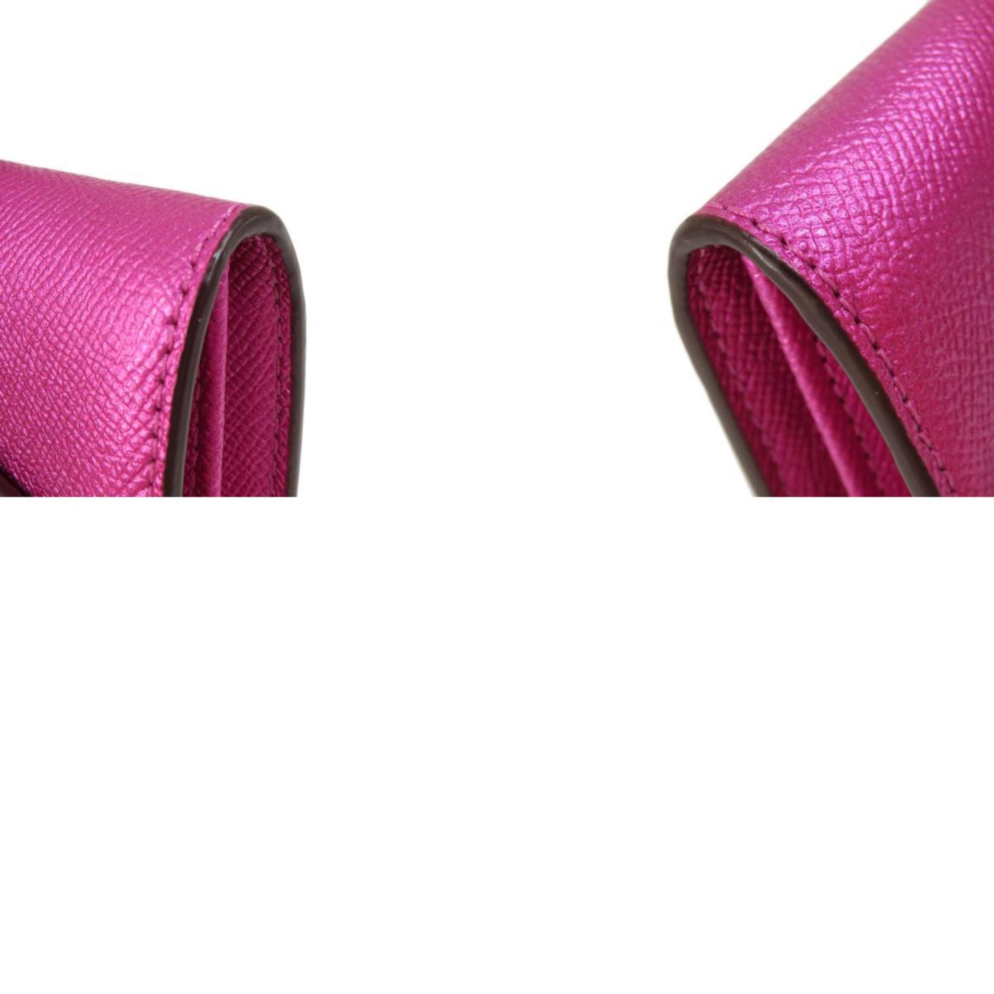 Coach Pink Leather Chain/Shoulder Wallet (Pre-Owned)