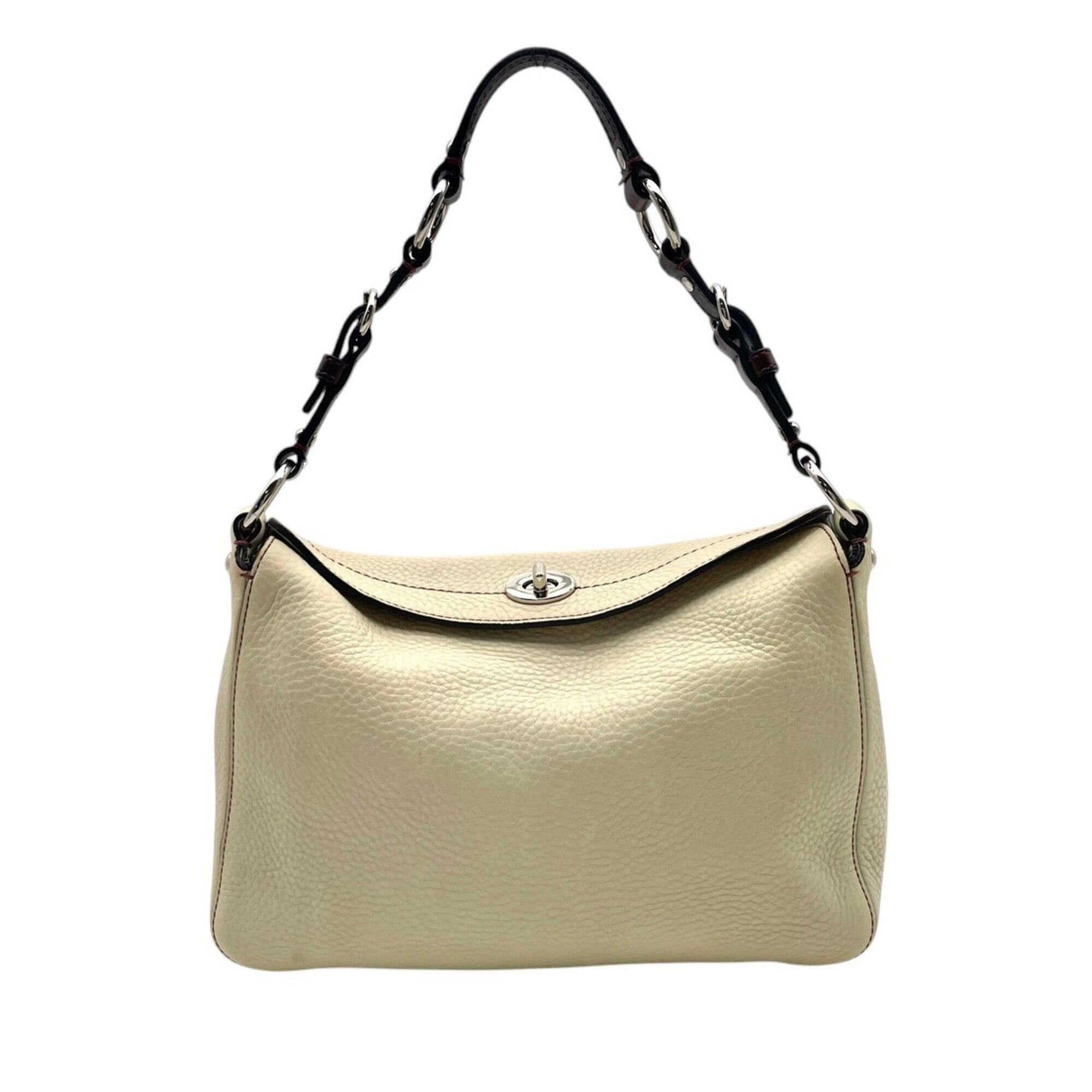 Coach Ivory Leather Handbag Shoulder Bag (Pre-Owned)