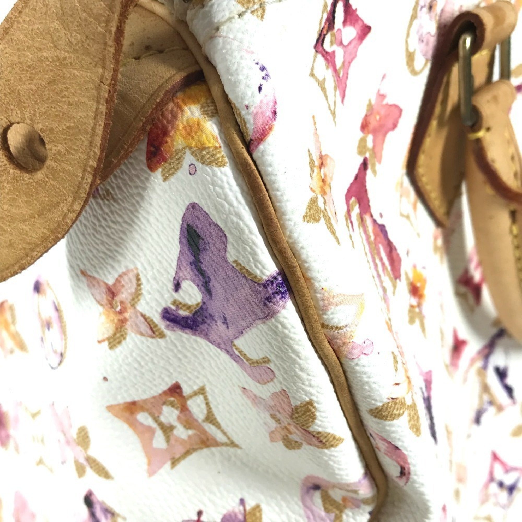 Louis Vuitton Monogram Watercolor Pink White Boston Bag Handbag (Pre-Owned)