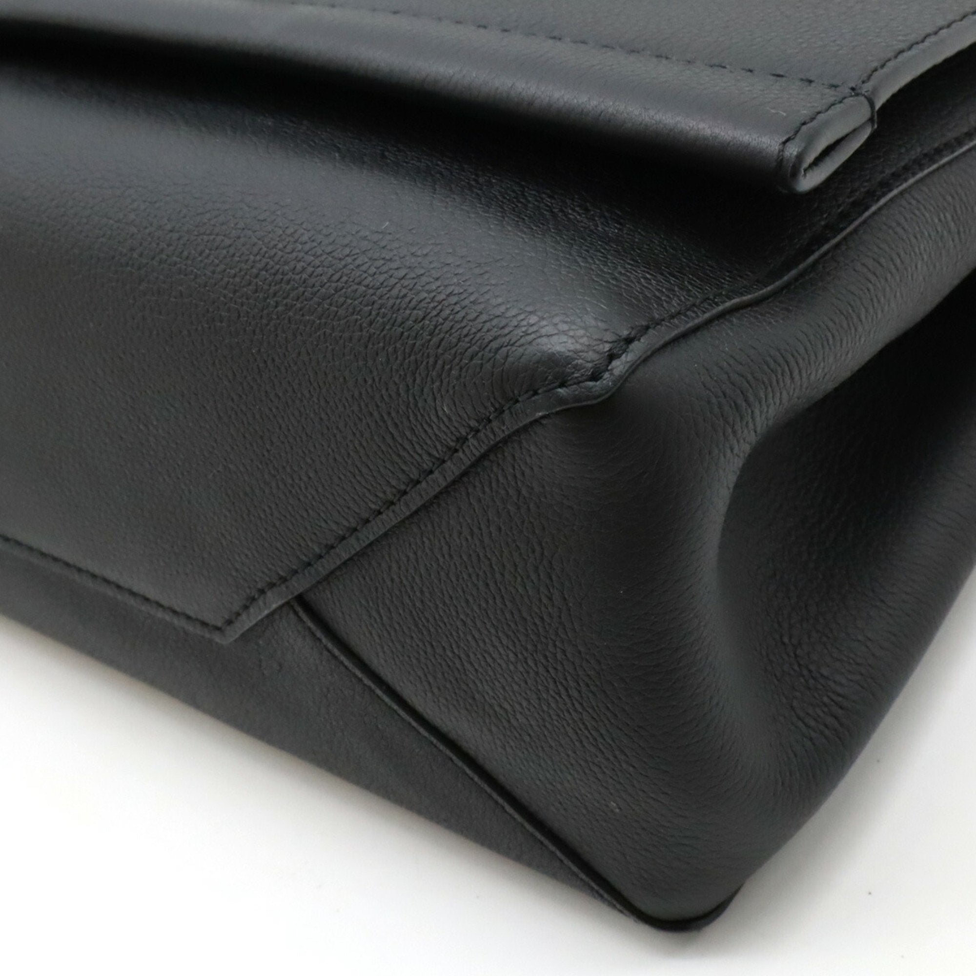 Louis Vuitton Black Noir Leather Handbag Shoulder Bag (Pre-Owned)