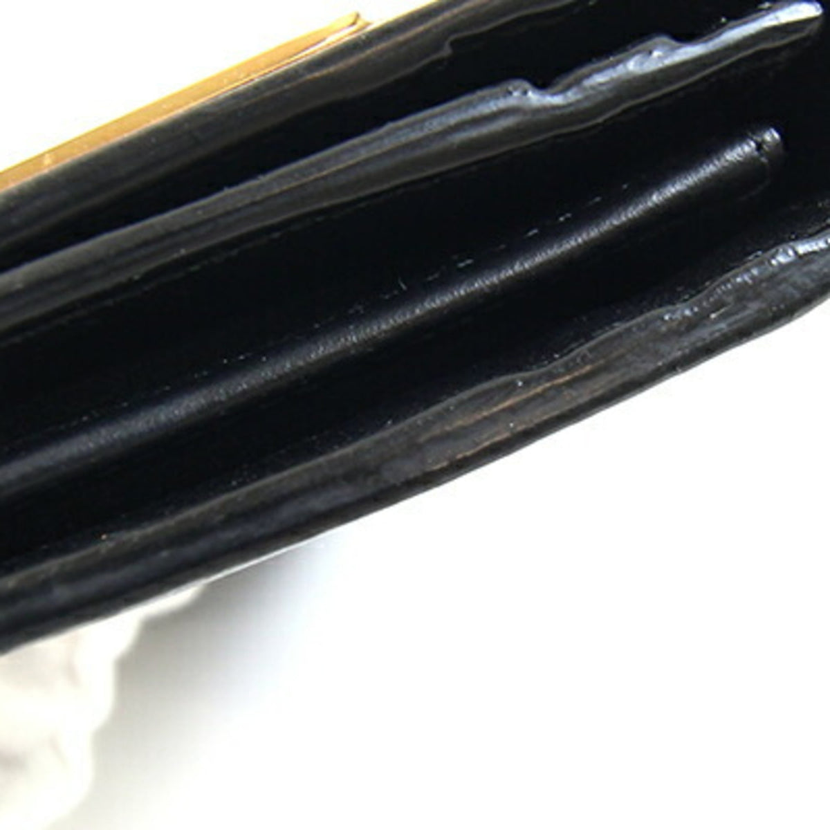 Fendi Black Leather Long Wallet (Bi-Fold) (Pre-Owned)