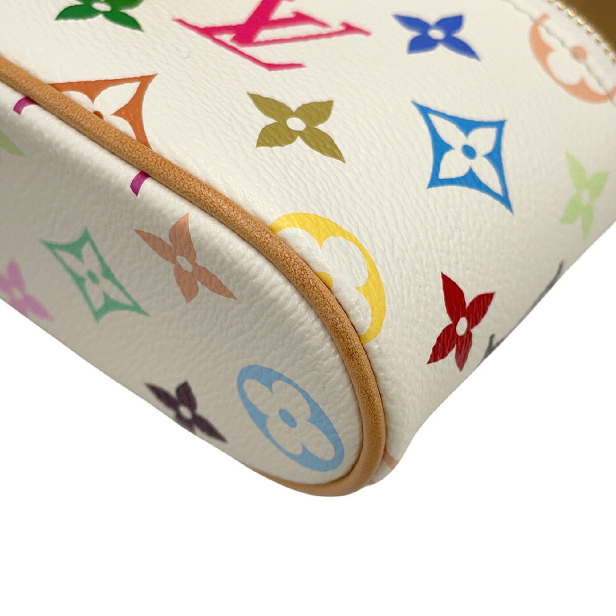 Louis Vuitton Multi-Color White Monogram Multicolore Handbag Pouch (Pre-Owned)