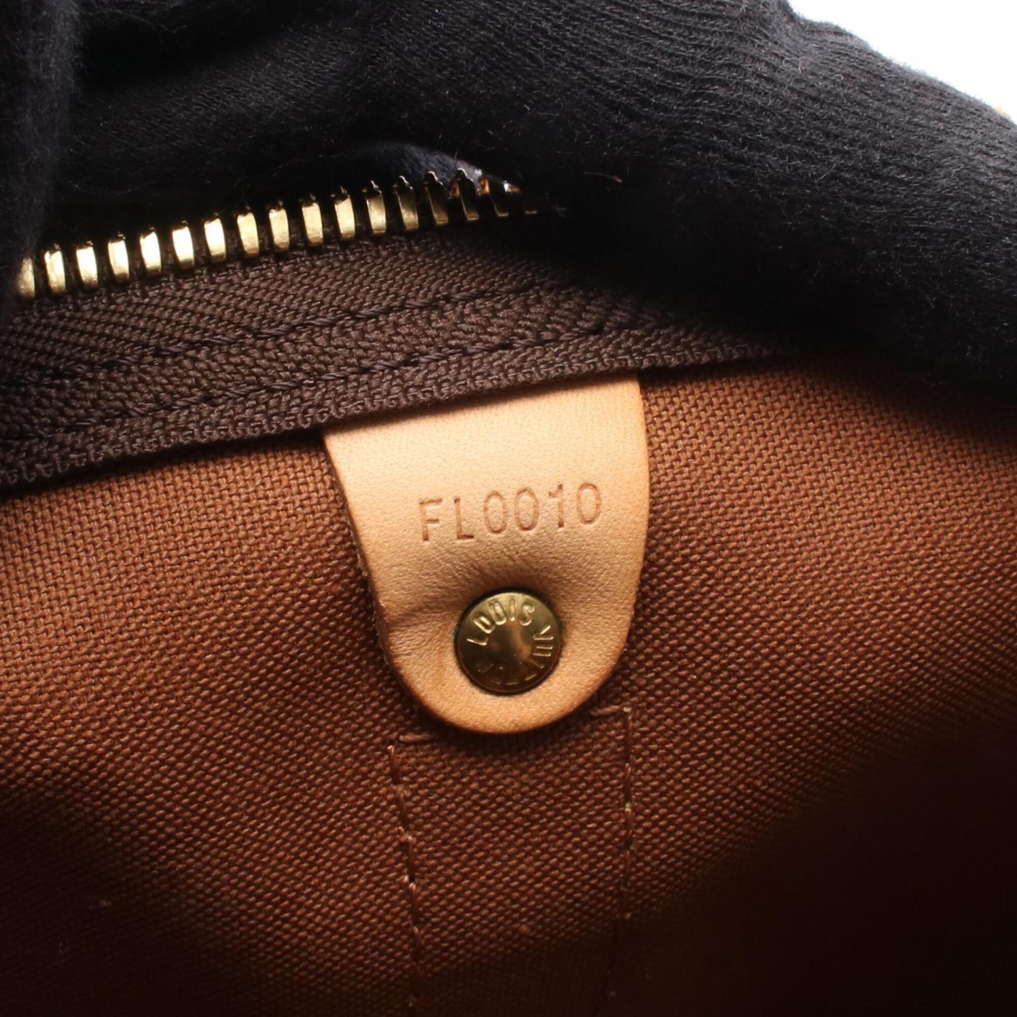 Louis Vuitton Brown Monogram Coated Canvas Leather Boston Bag Handbag (Pre-Owned)