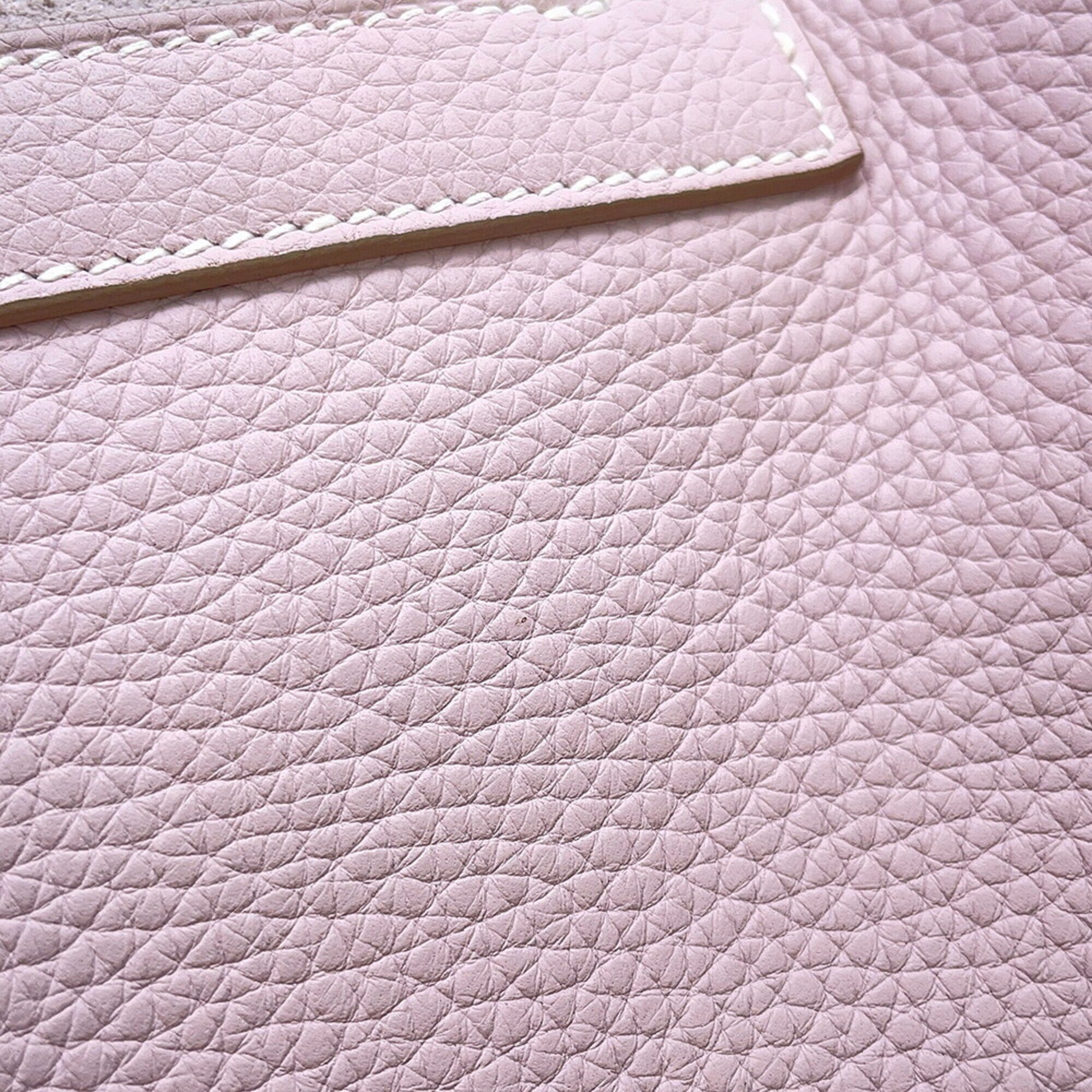 Hermes Light Pink Taurillon Clemence Leather Handbag Tote Bag (Pre-Owned)