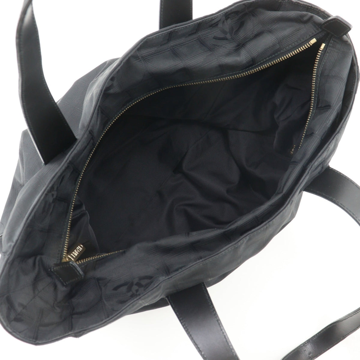 Chanel Black Nylon Canvas Tote Bag (Pre-Owned)
