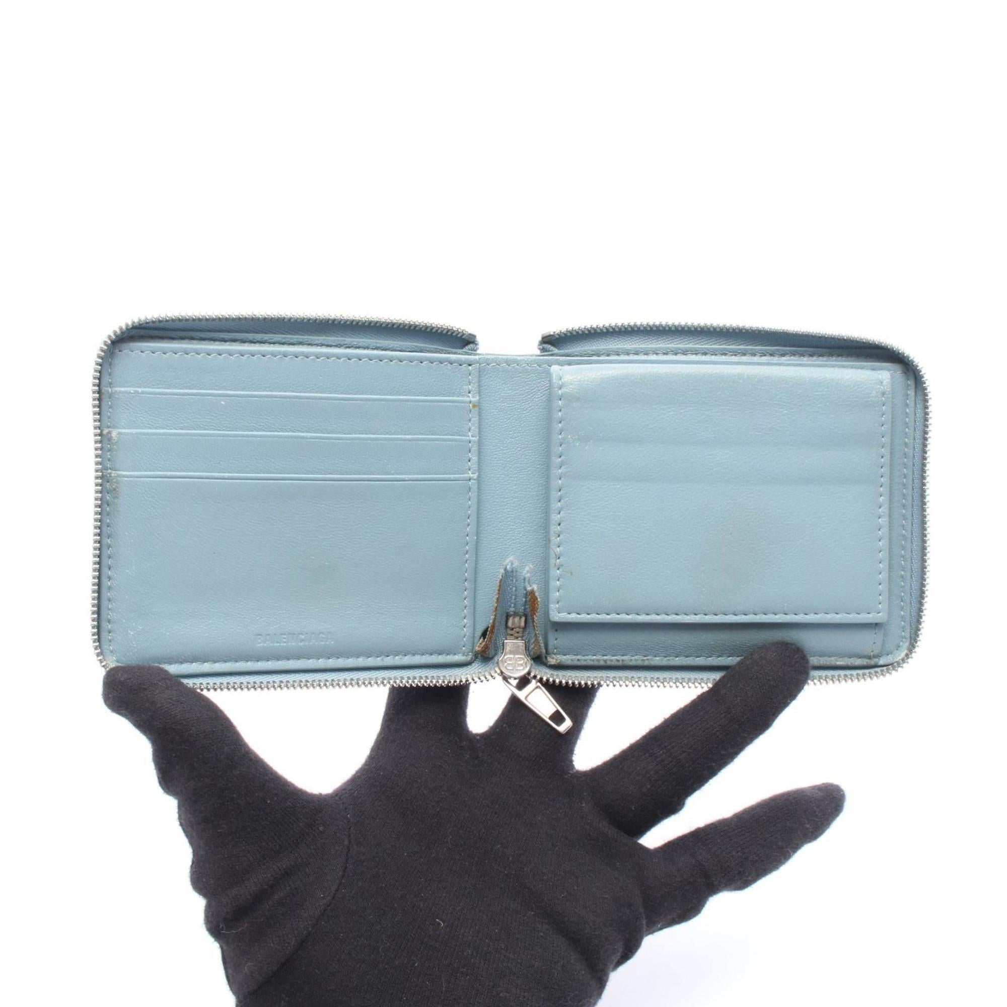 Balenciaga Blue Leather Wallet (Bi-Fold) (Pre-Owned)