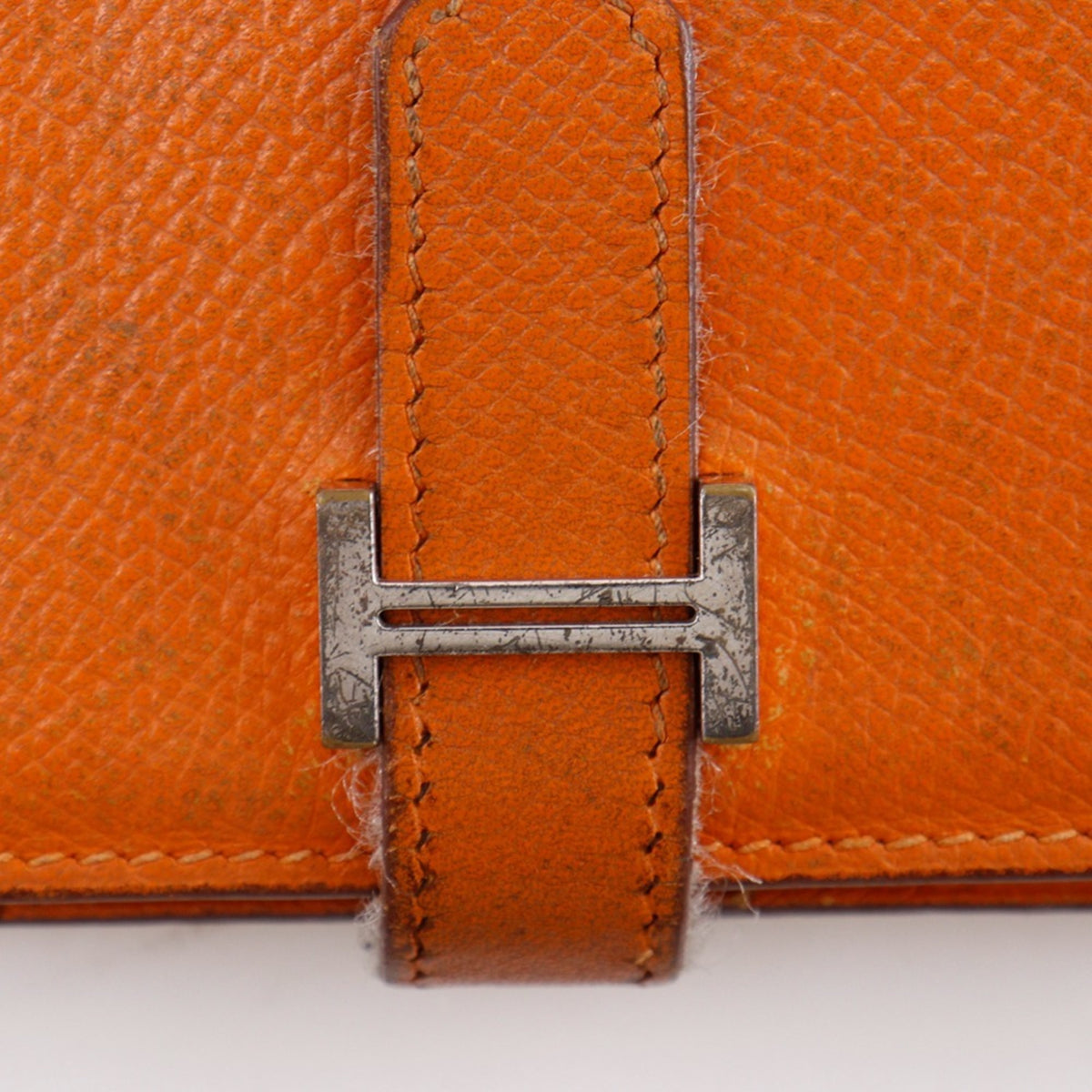 Hermes Orange Epsom Leather Long Wallet (Bi-Fold) (Pre-Owned)