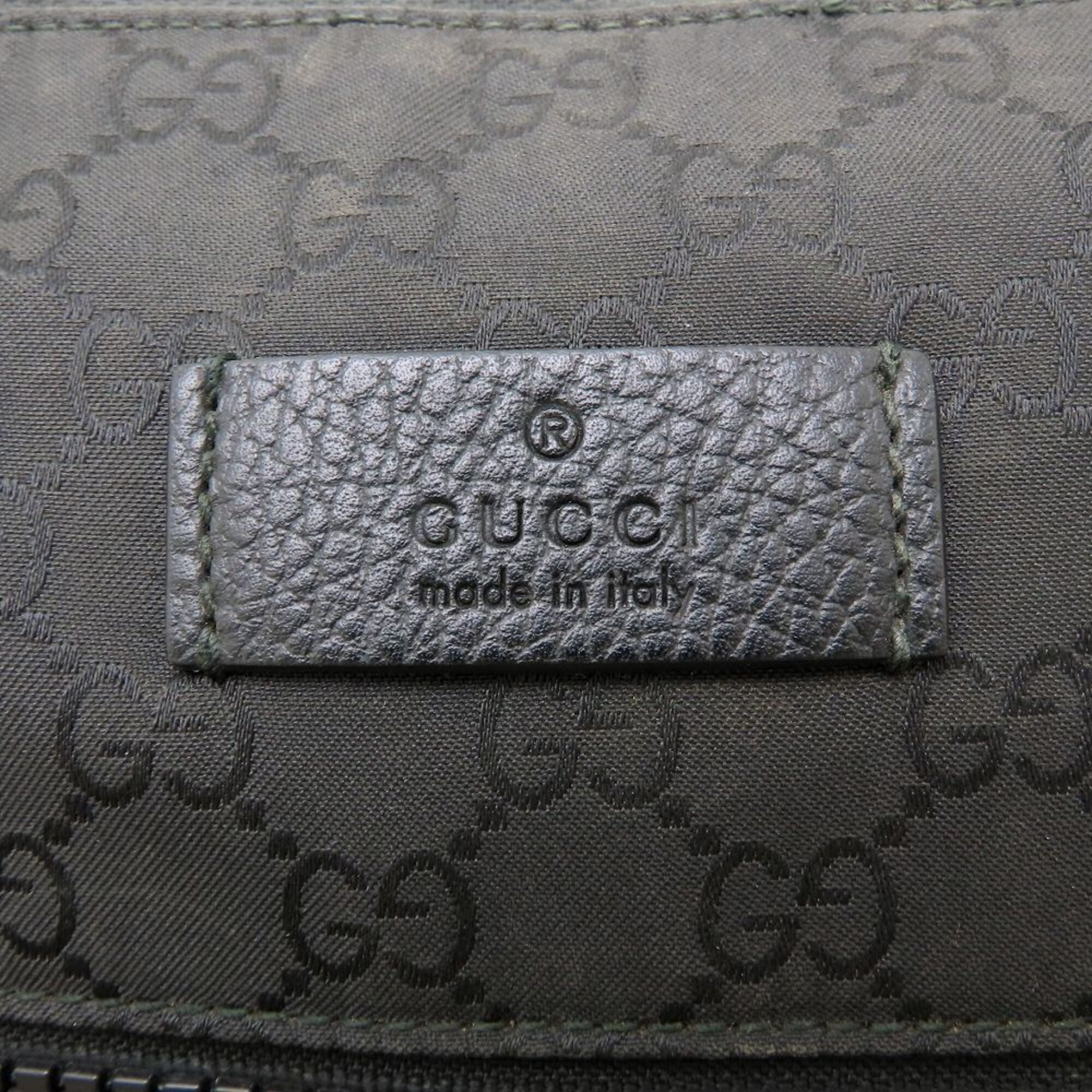 Gucci Black Nylon Leather Shoulder Bag (Pre-Owned)