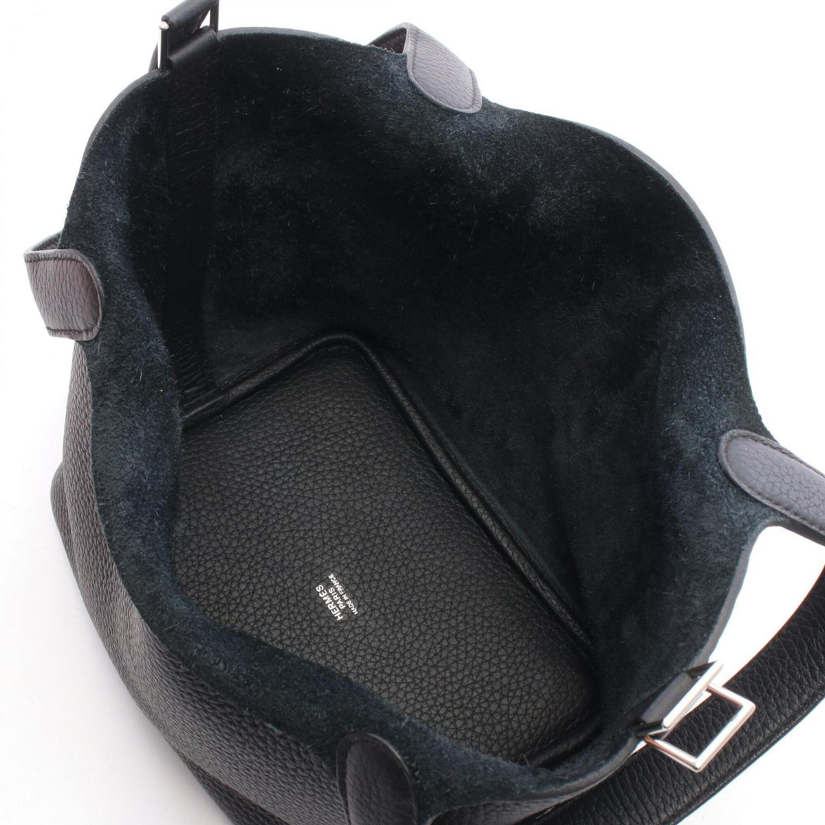 Hermes Black Taurillon Clemence Leather Handbag (Pre-Owned)