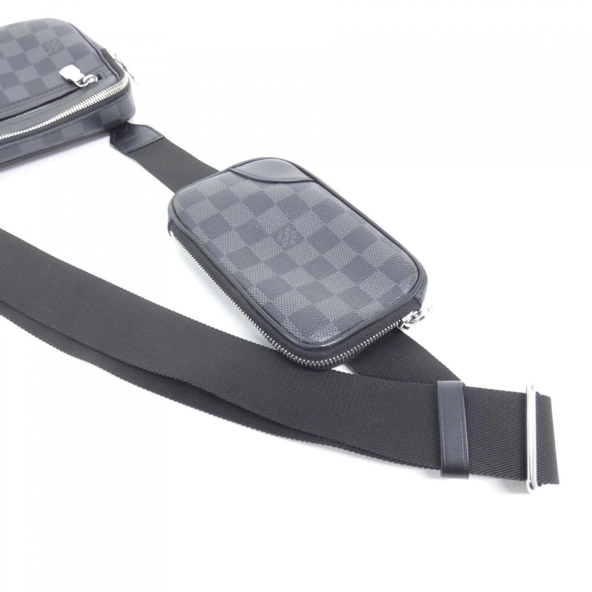 Louis Vuitton Damier Graphite Graphite Coated Canvas Pouch Shoulder Bag (Pre-Owned)