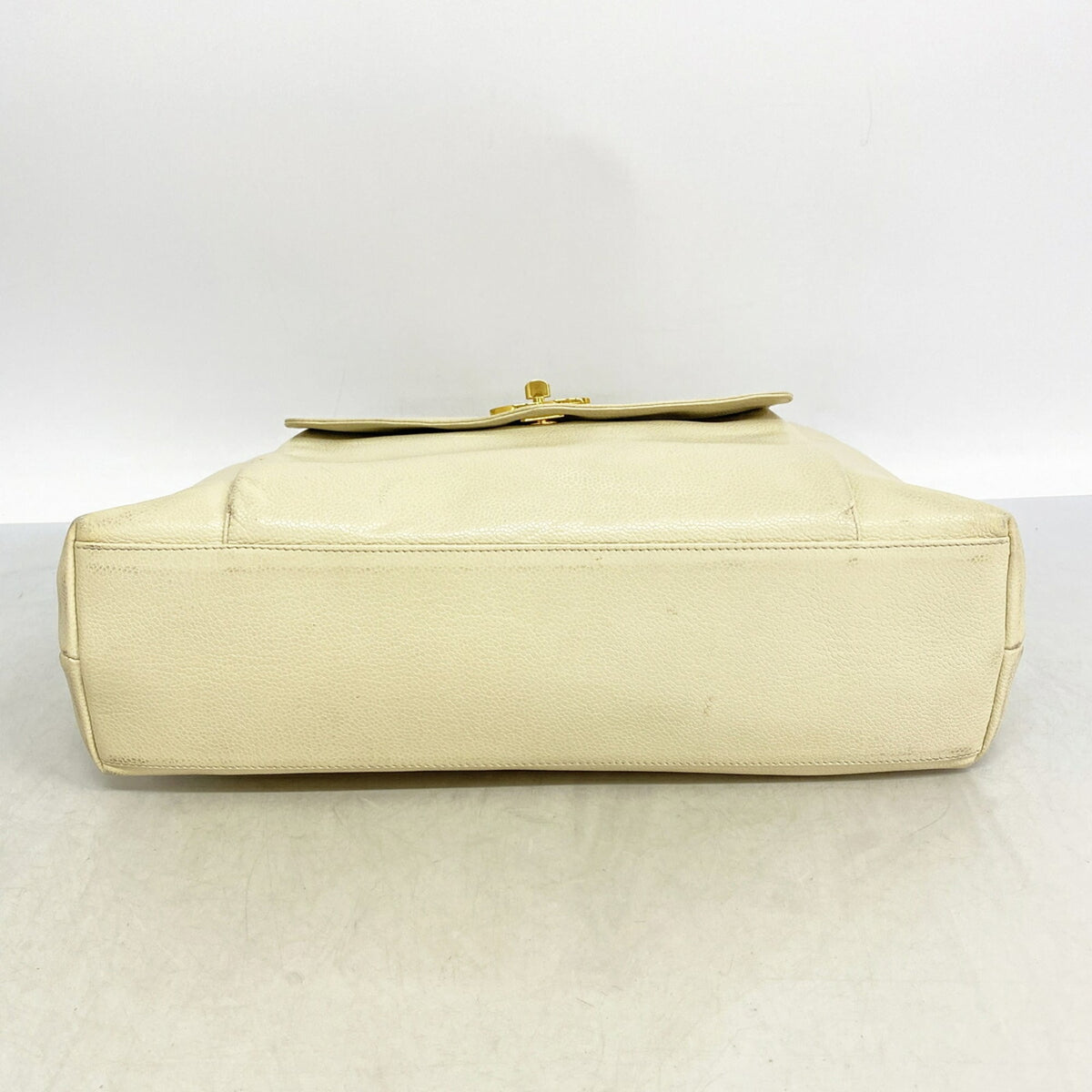 Chanel Ivory Grained Calfskin Tote Bag (Pre-Owned)