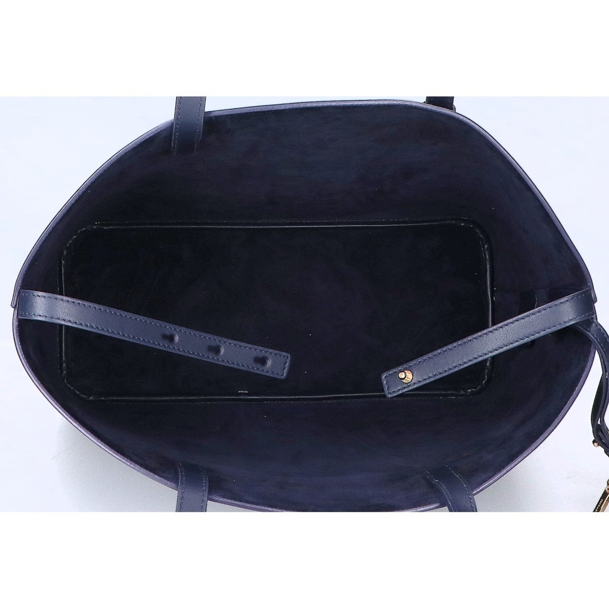 Salvatore Ferragamo Navy Leather Tote Bag (Pre-Owned)