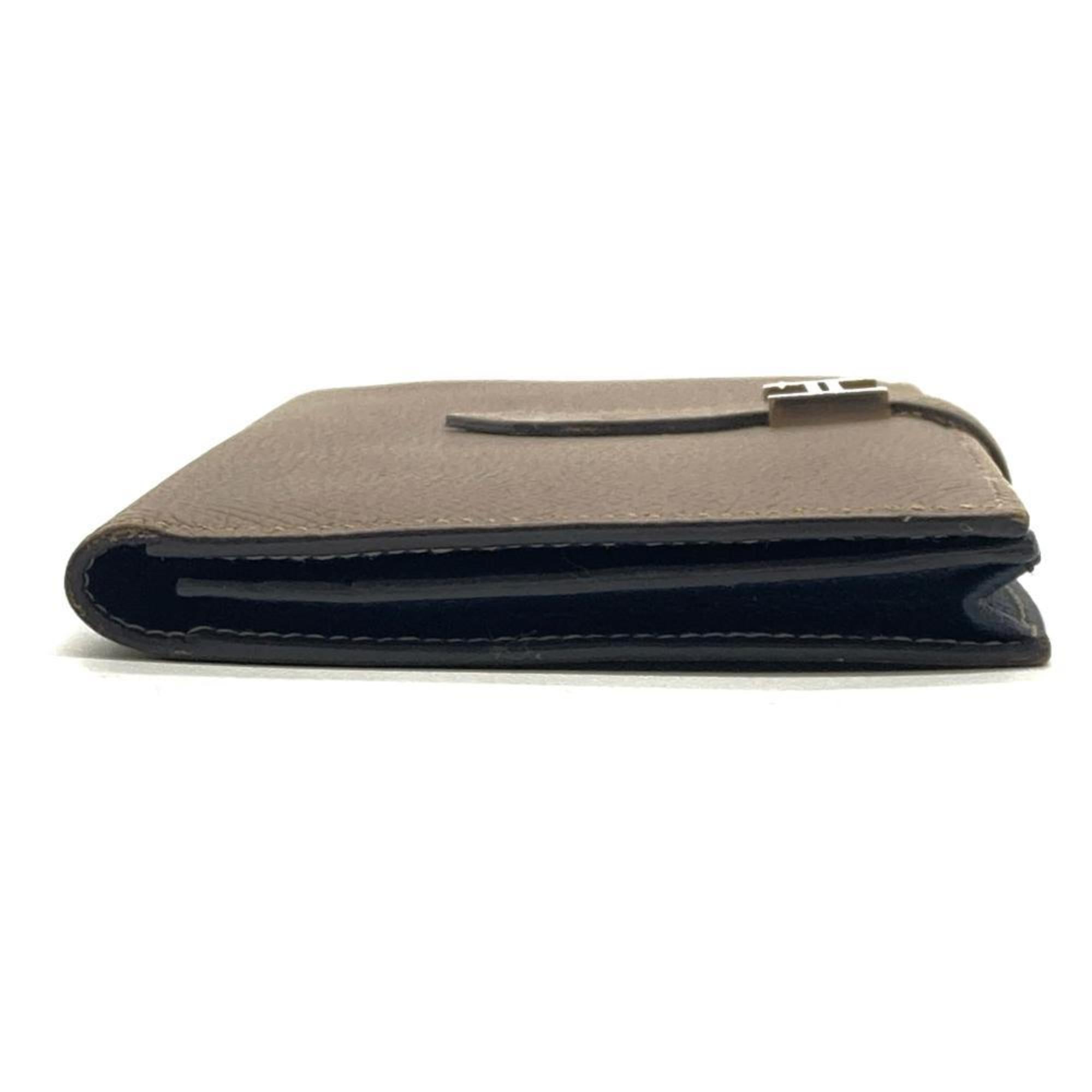 Hermes Gray Epsom Leather Long Wallet (Bi-Fold) (Pre-Owned)