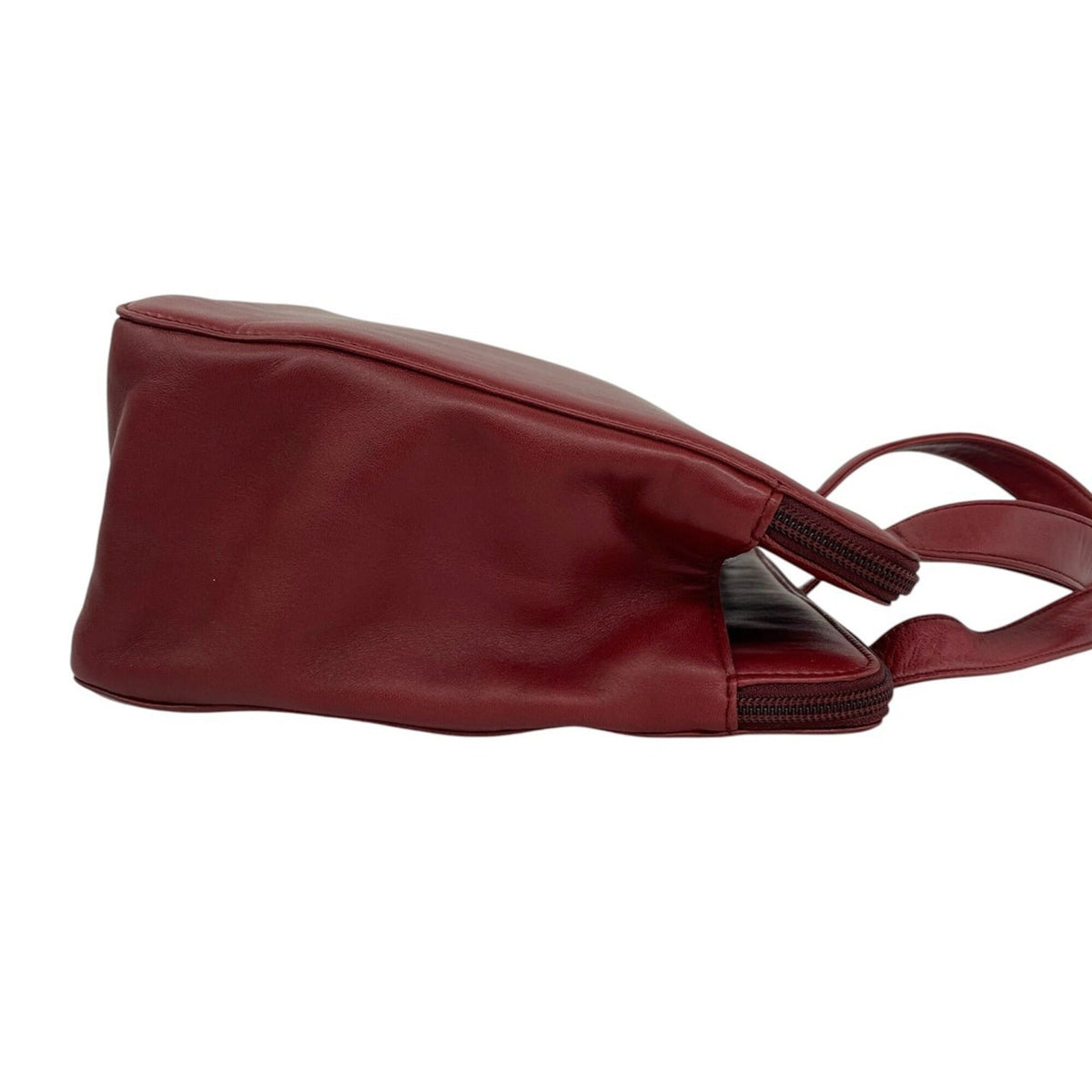 Loewe Red Color Wine Leather Handbag Tote Bag (Pre-Owned)