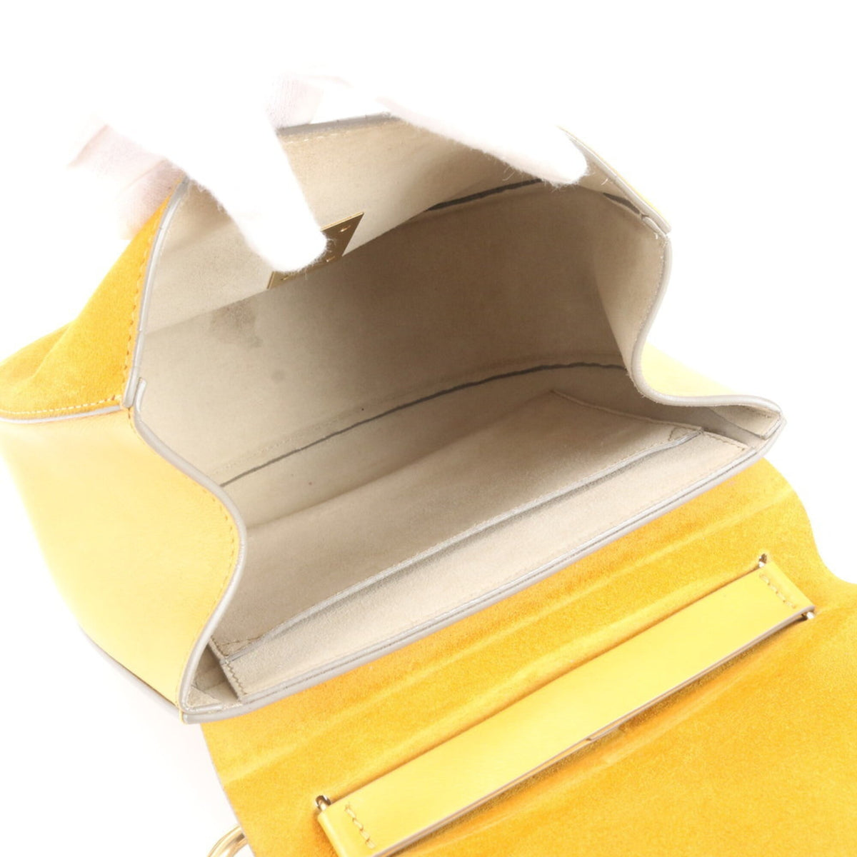 Chloé Yellow Leather Crossbody Bag Handbag Shoulder Bag Tote Bag (Pre-Owned)