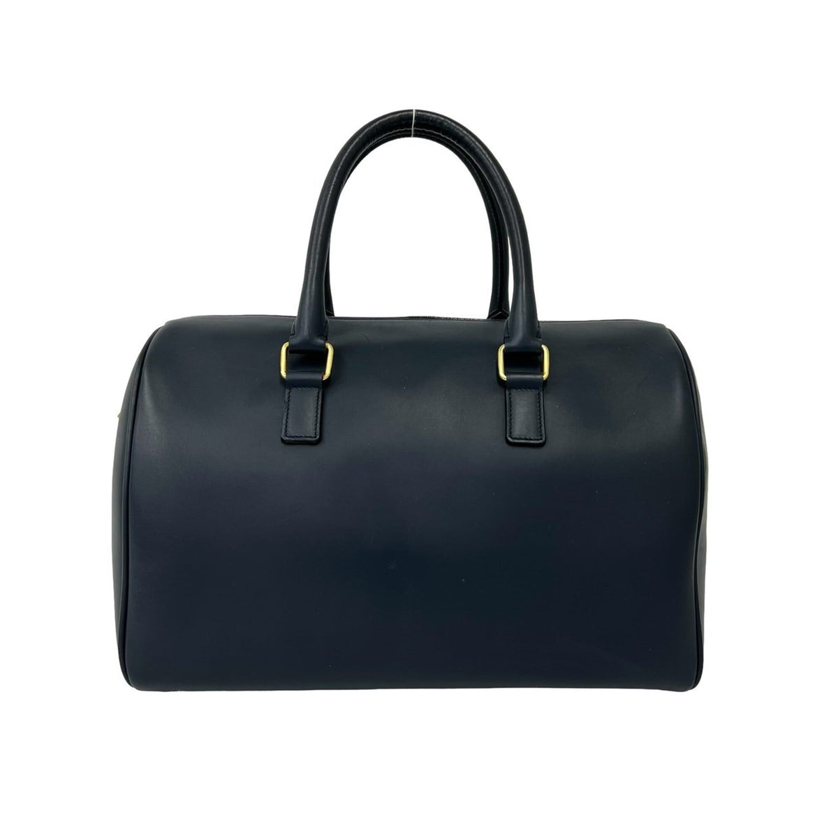Saint Laurent Navy Leather Boston Bag Handbag Shoulder Bag (Pre-Owned)