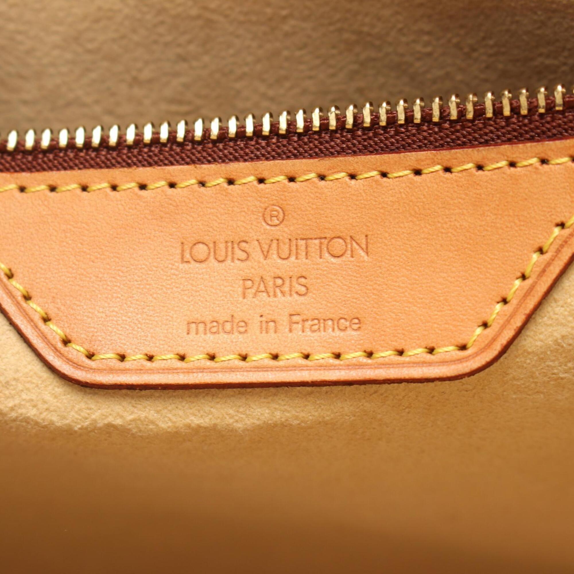 Louis Vuitton Brown Coated Canvas Leather Handbag Shoulder Bag (Pre-Owned)