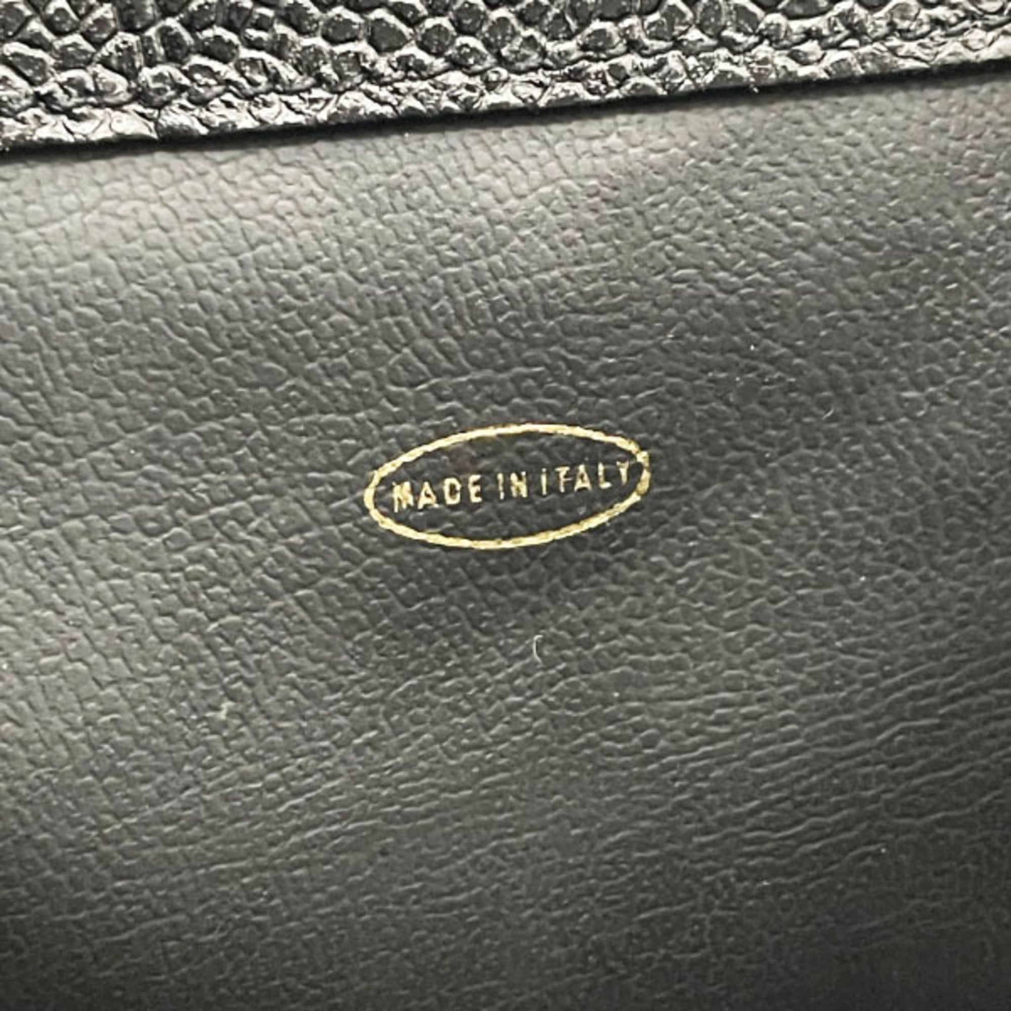 Chanel Black Grained Calfskin Shoulder Bag (Pre-Owned)