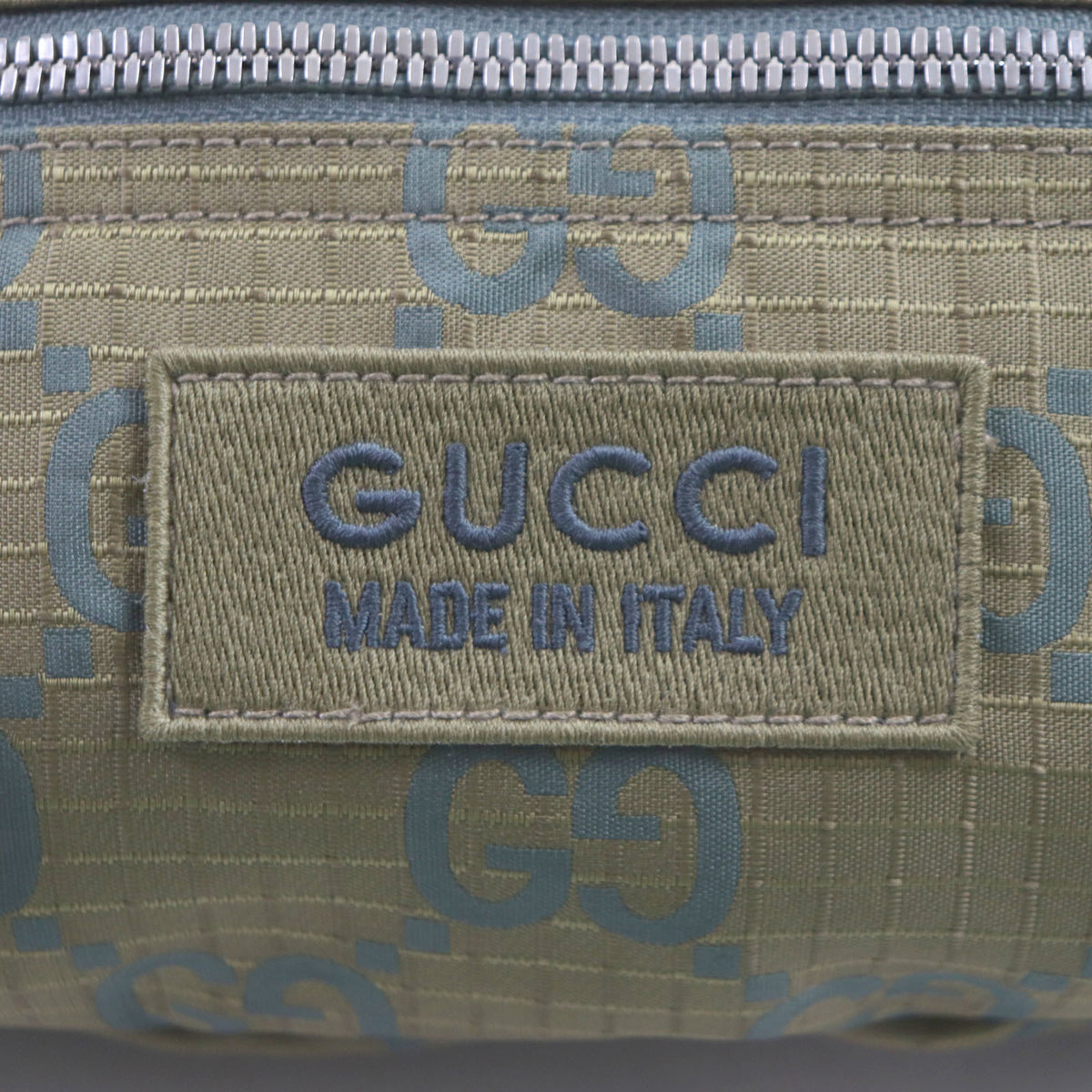 Gucci Khaki Nylon Leather Fanny Pack (Pre-Owned)